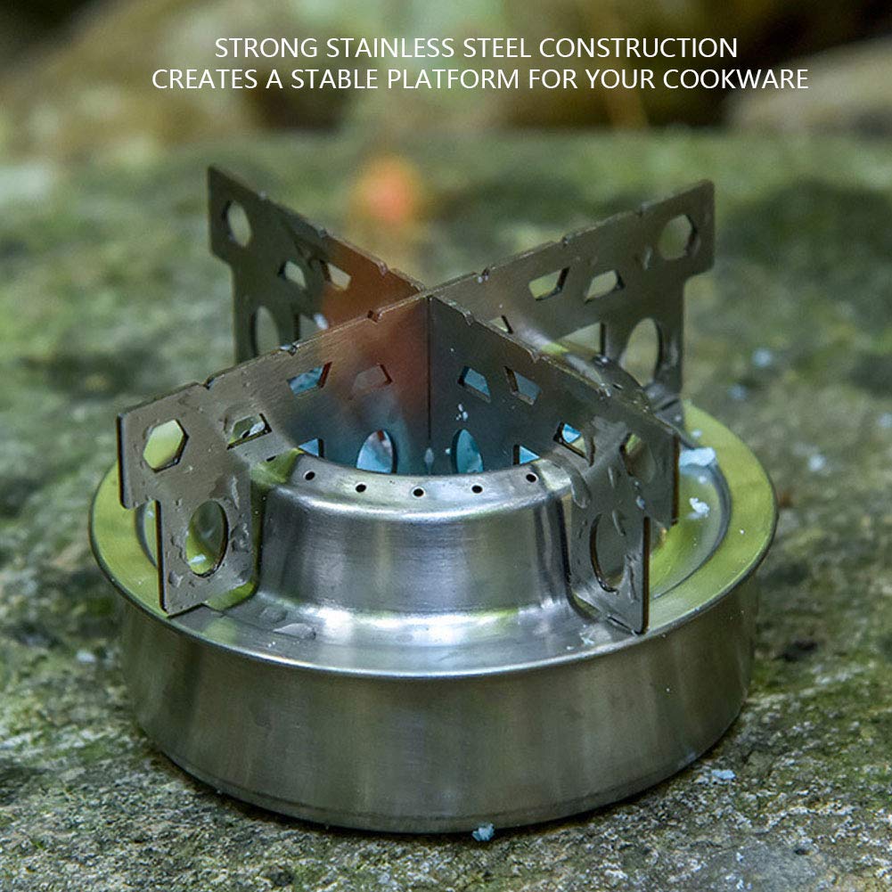 VGEBY stove fits pockets, ready for quick outdoor cooking.