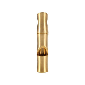 VGEBY mini survival brass whistle front view for outdoor signaling