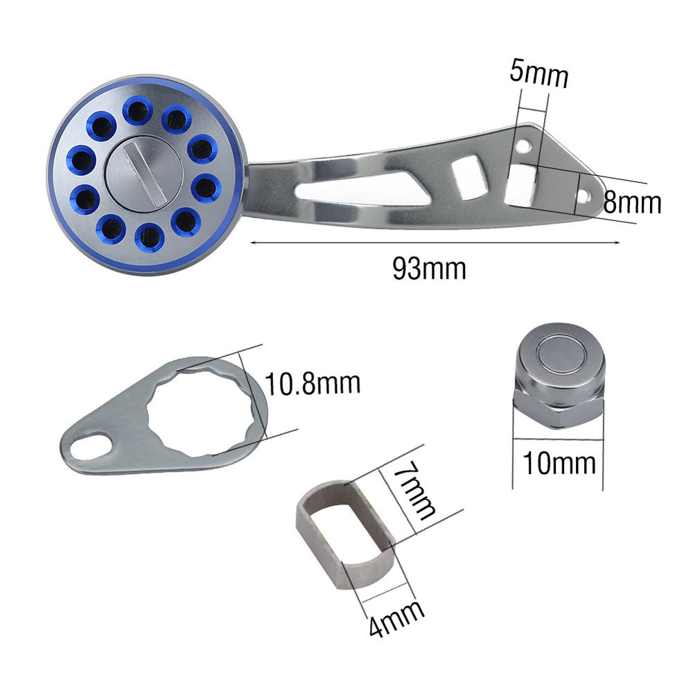 VGEBY blue power handle with 5x8mm and 4x7mm mounting holes for flexible fit