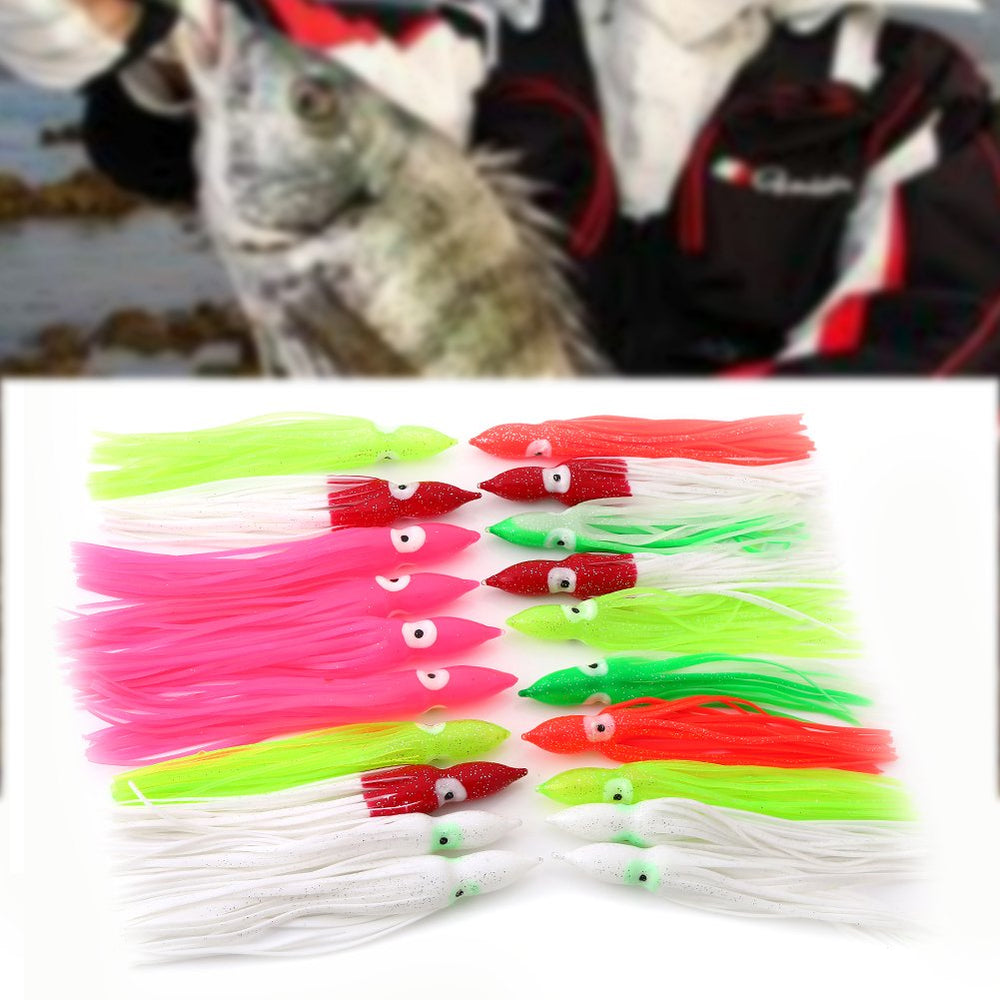 VGEBY 9cm soft octopus skirts fit standard trolling rigs