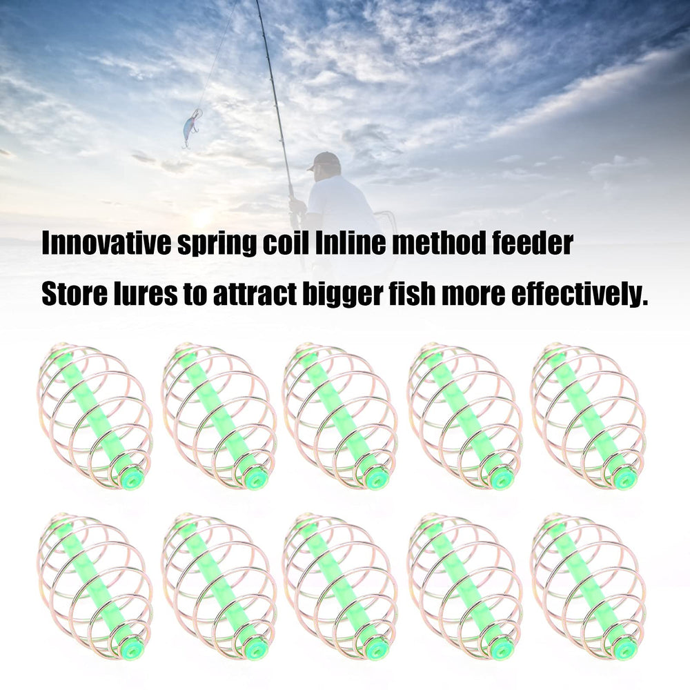 10-pack of VGEBY spring coil inline feeders