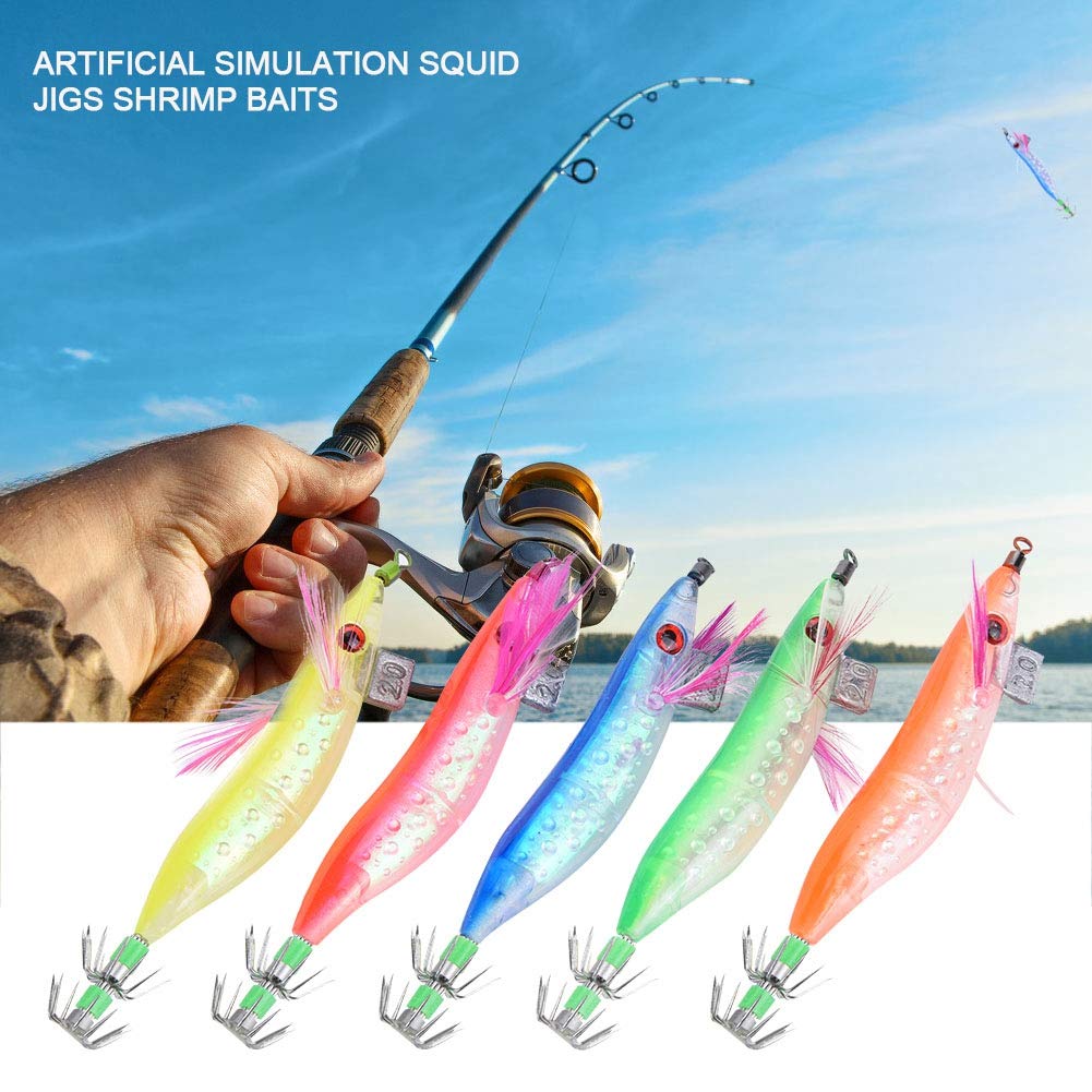 VGEBY squid jig hook 5-piece pack offers ready-to-use variety.