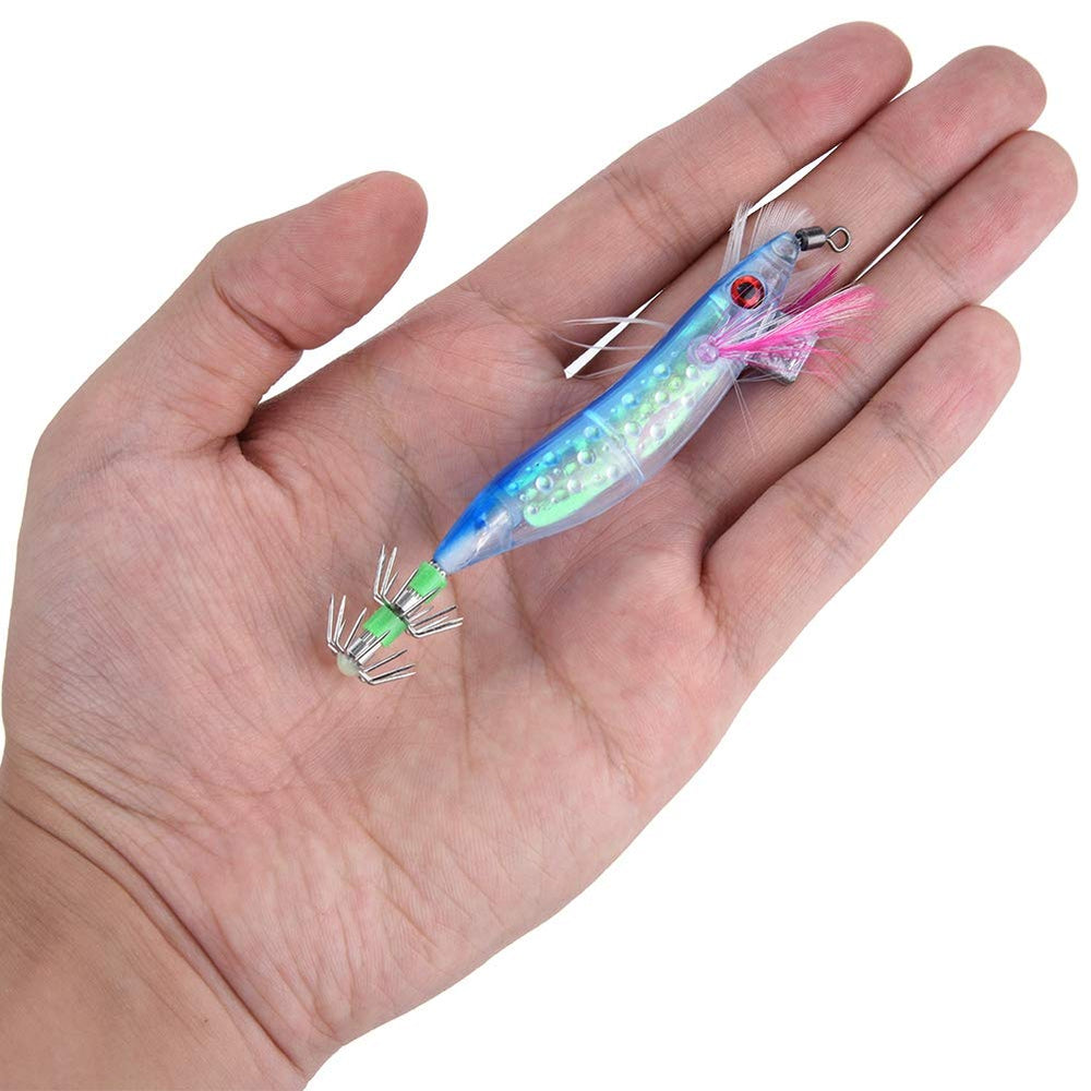 VGEBY squid jig hook features built-in swivel for smooth line control.