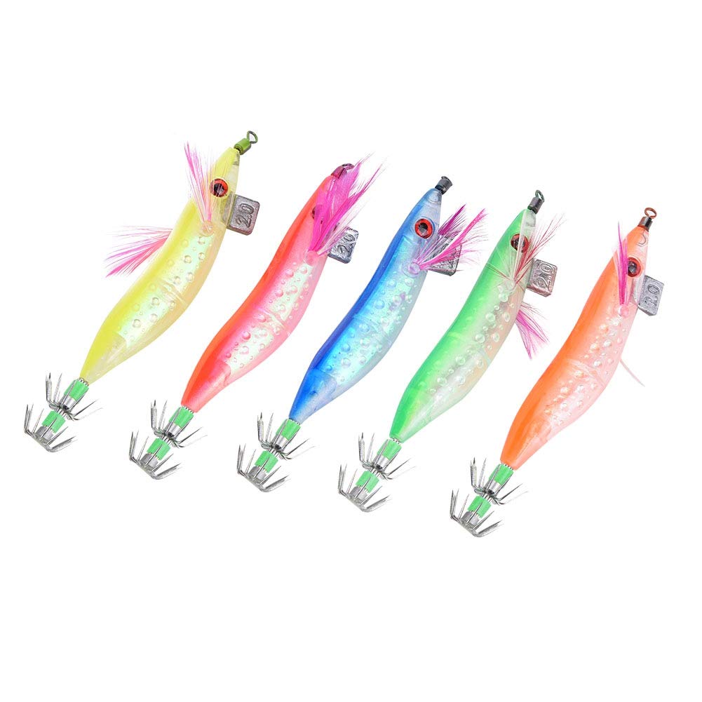 VGEBY squid jig hook with dual-layer sharp hooks improves bite chances.