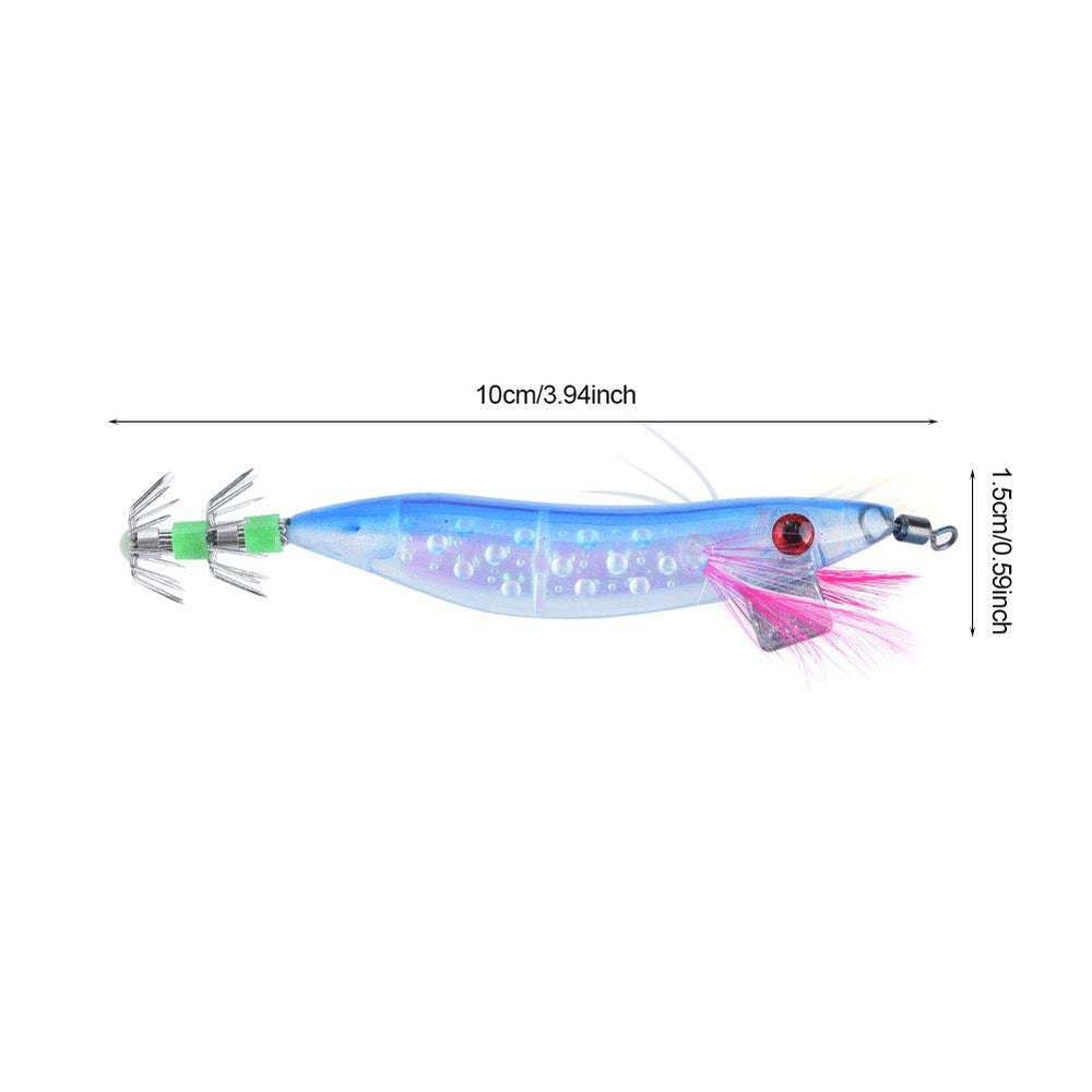 VGEBY squid jig hook wide-darting pattern mimics real prey.