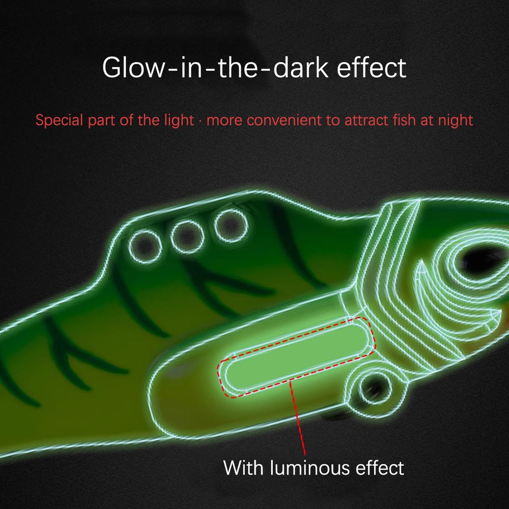 Lure attracting bass, sea bass, and perch underwater
