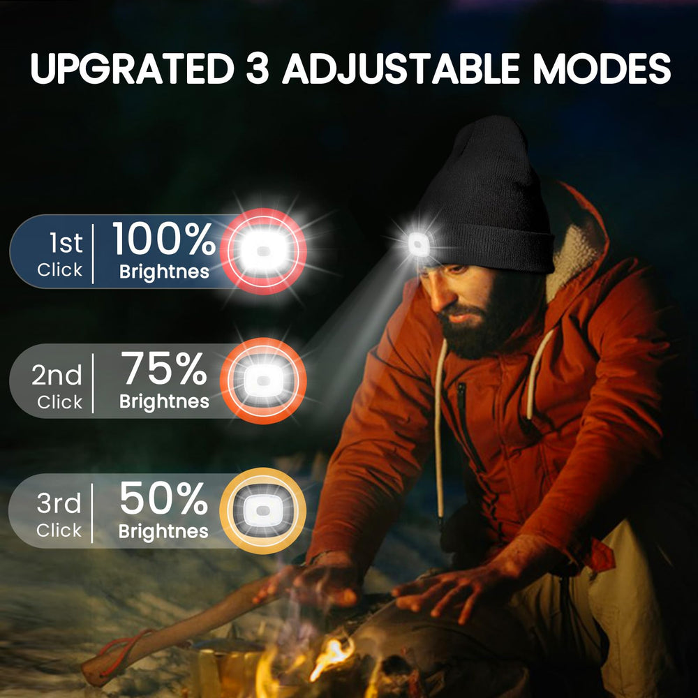 VIBELITE beanie USB charging port enables quick recharges on the go.