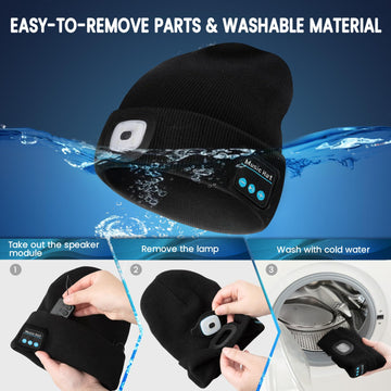 VIBELITE beanie waterproof feature supports rainy or snowy outdoor activities.