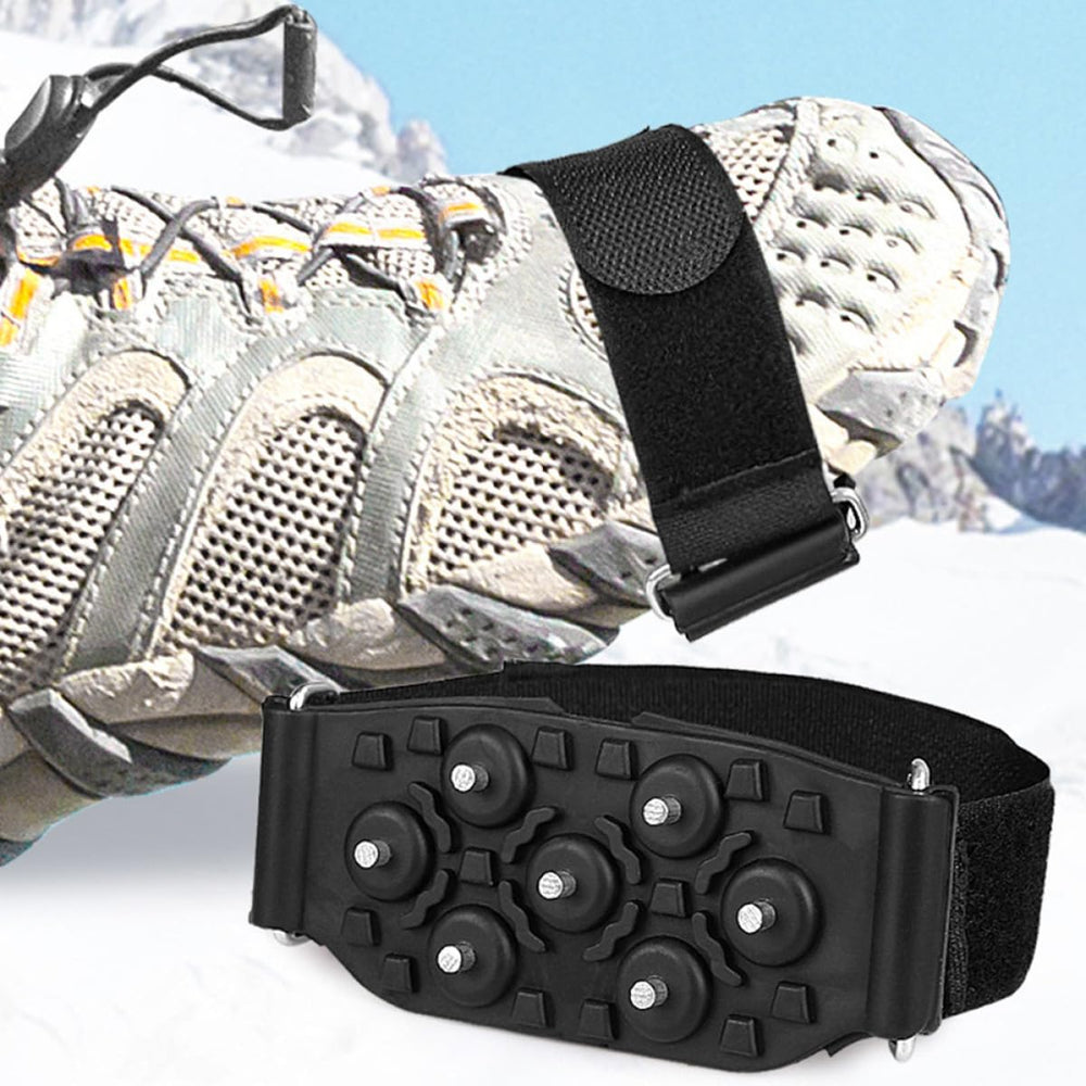 VICASKY lightweight traction cleats folded for pocket storage demonstrate portability.