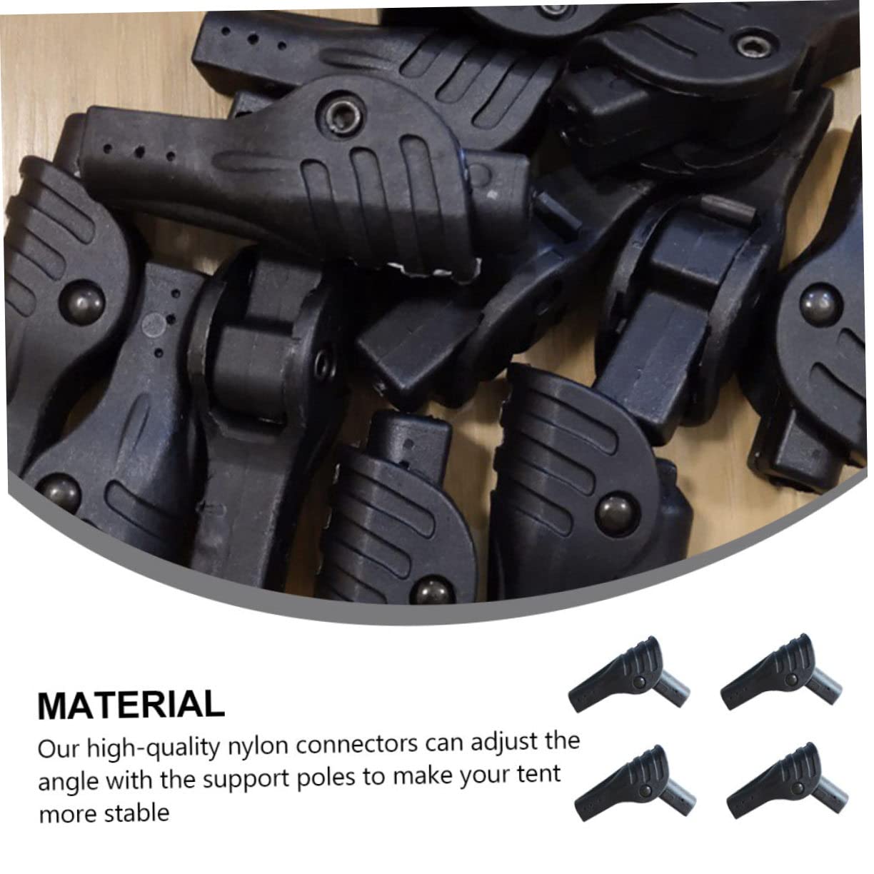 Vicasky tarp rod connector, enhances wind resistance and frame stability