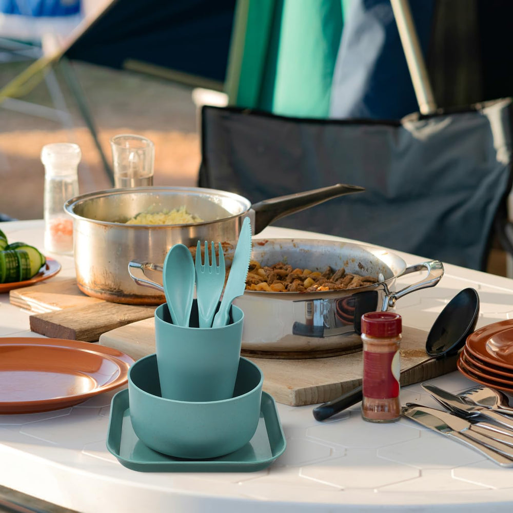 Vicasky wheat straw fork, sturdy utensil for travel and picnics.