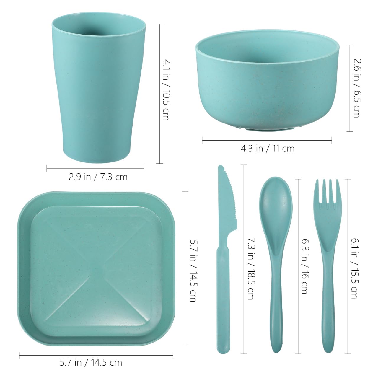 Vicasky wheat straw knife, compact cutlery for outdoor dining.
