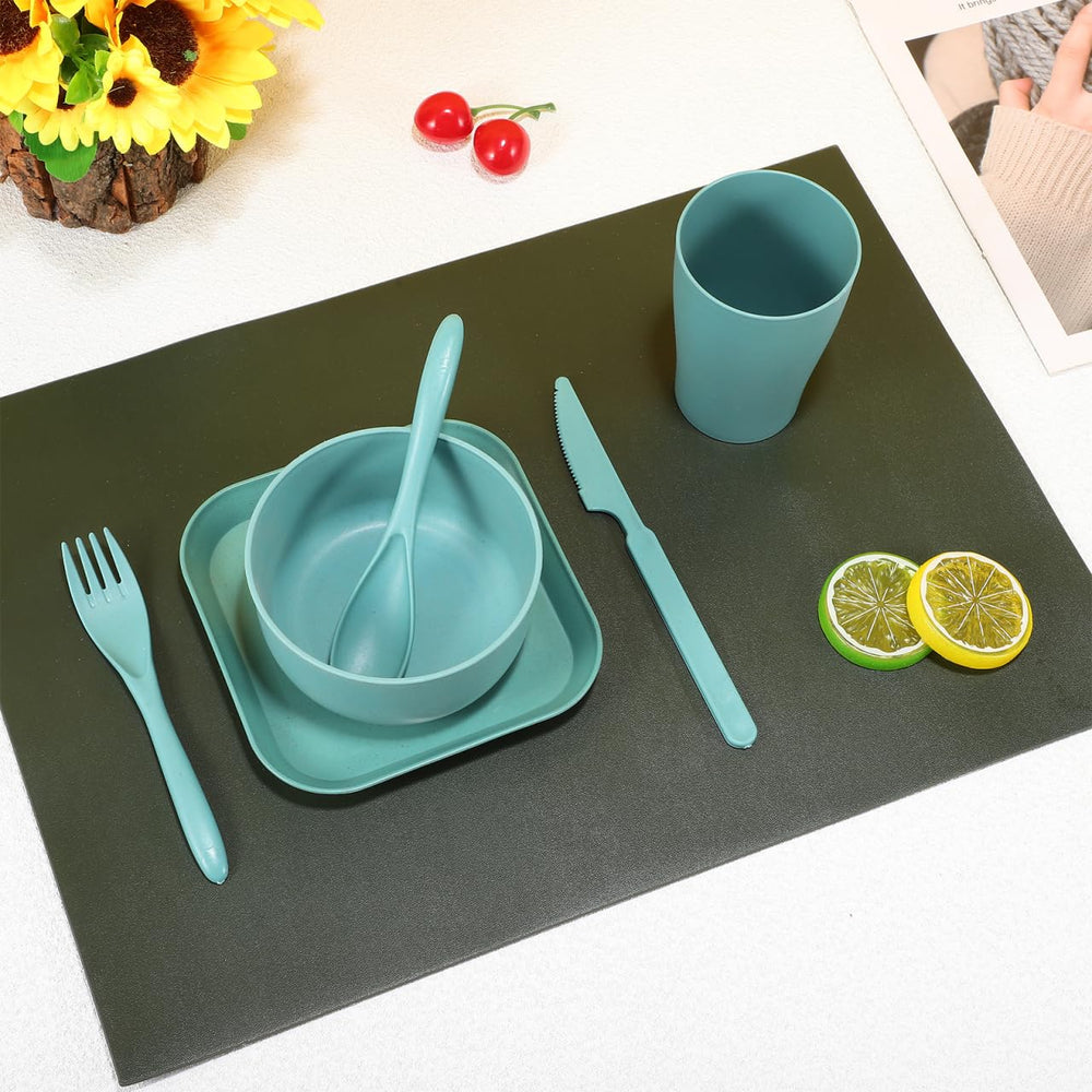 Vicasky wheat straw plate for lightweight, break-resistant camping meals.