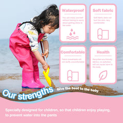 VicBre Kids Waders breathable lightweight fabric provides comfort during outdoor play
