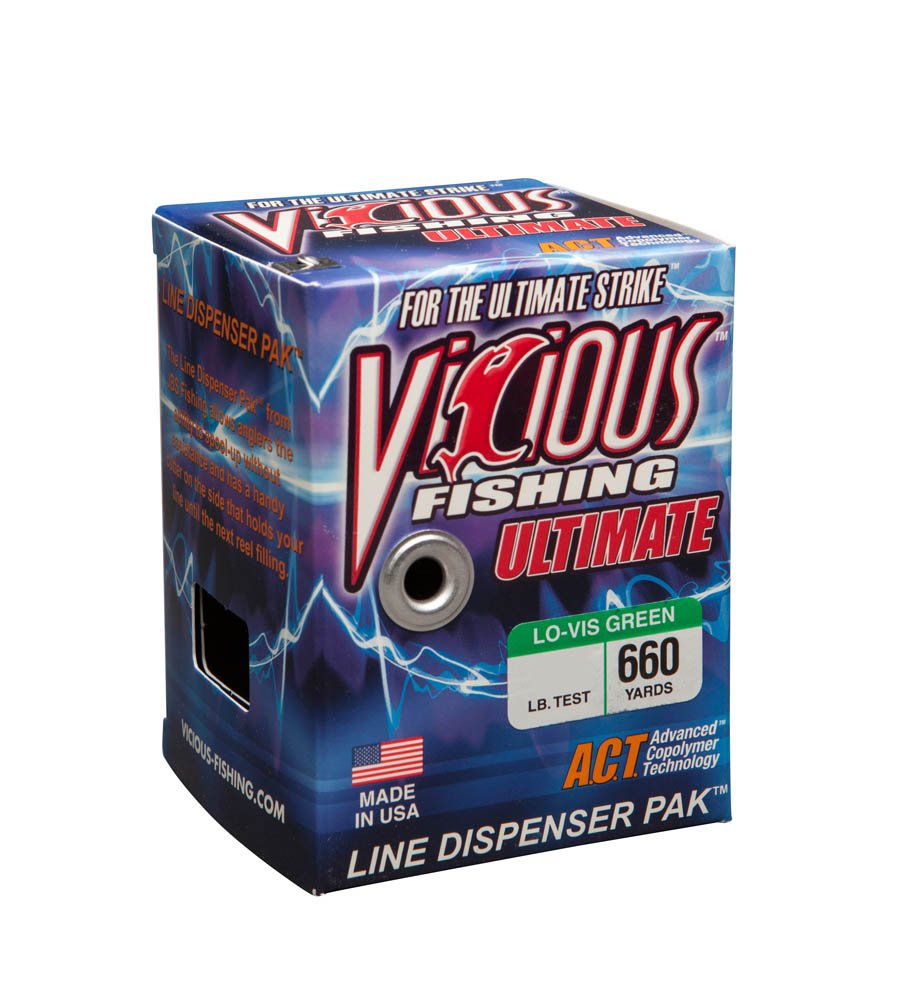 Vicious Fishing 660 yards Ultimate Fishing Line for long casting and dependable knots