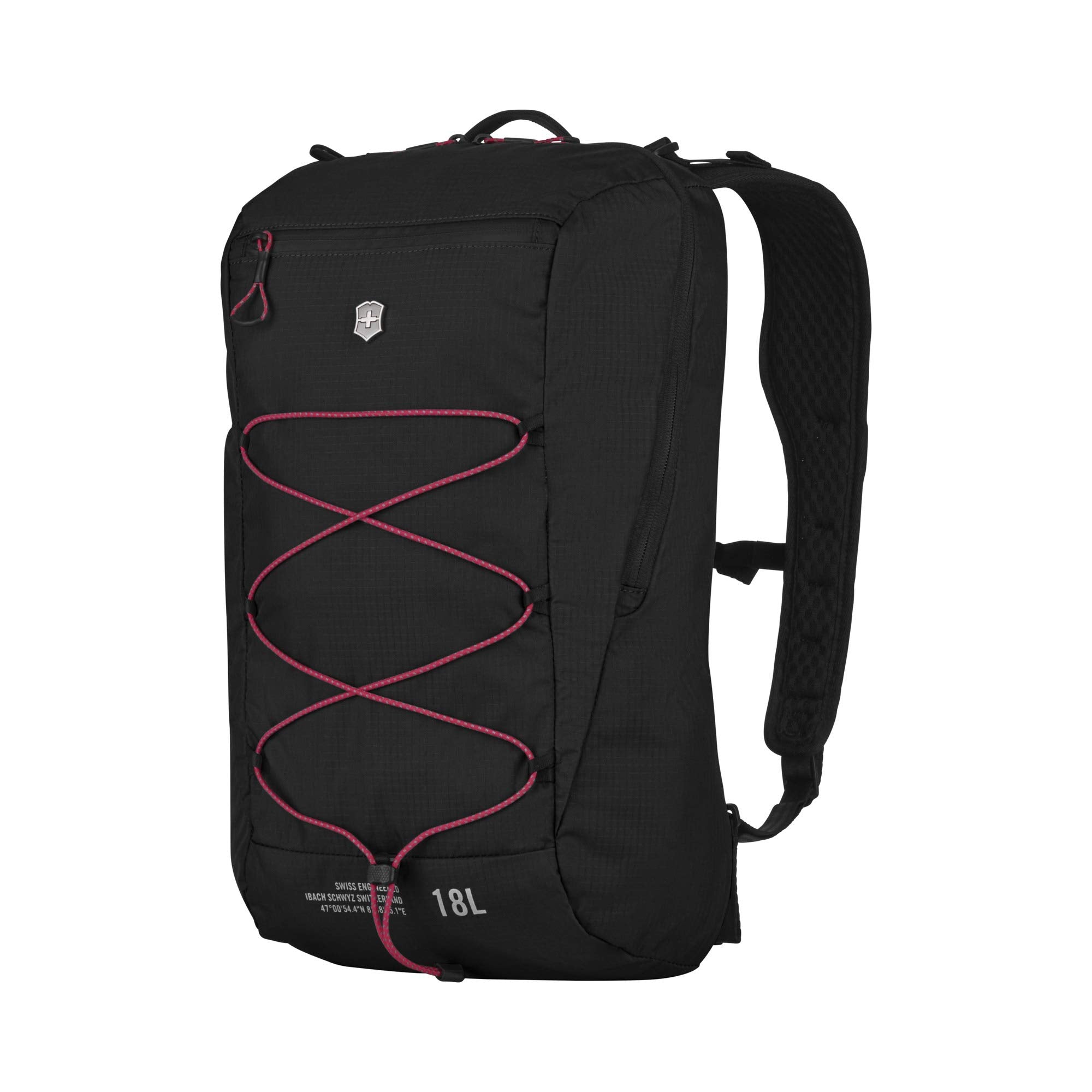 Victorinox Altmont Active backpack front view showing slim profile and 18L capacity