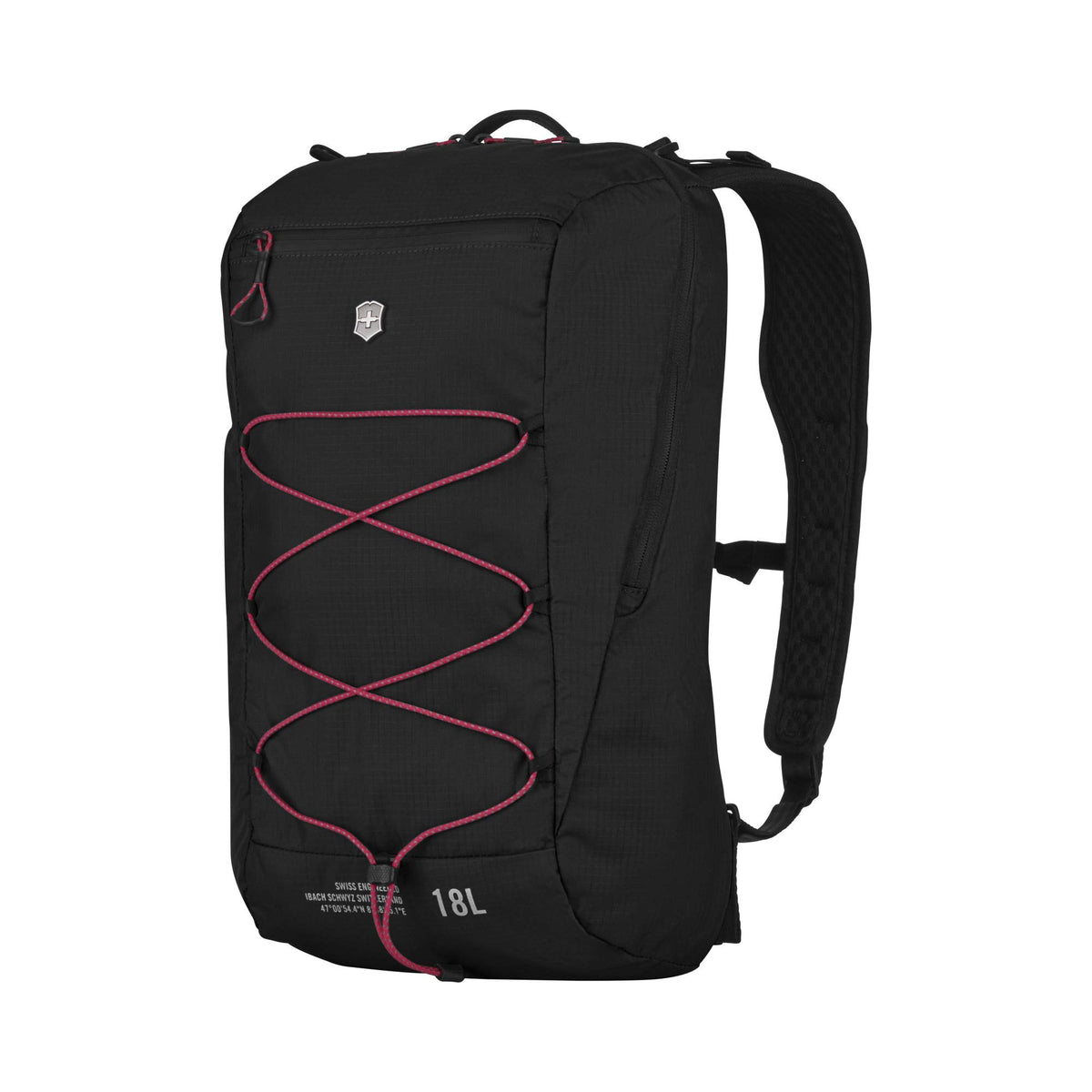 Victorinox Altmont Active backpack front view showing slim profile and 18L capacity