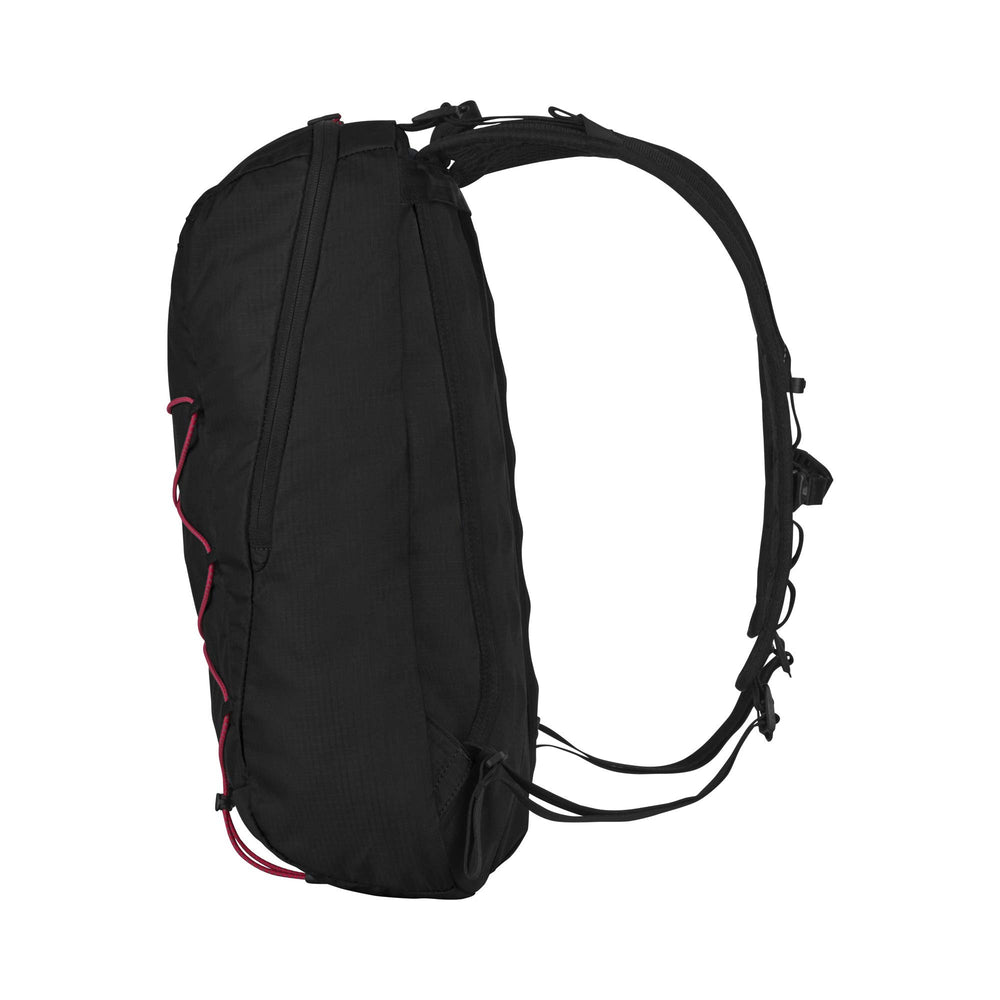 Victorinox Altmont Active backpack side view with 2L water bottle pocket