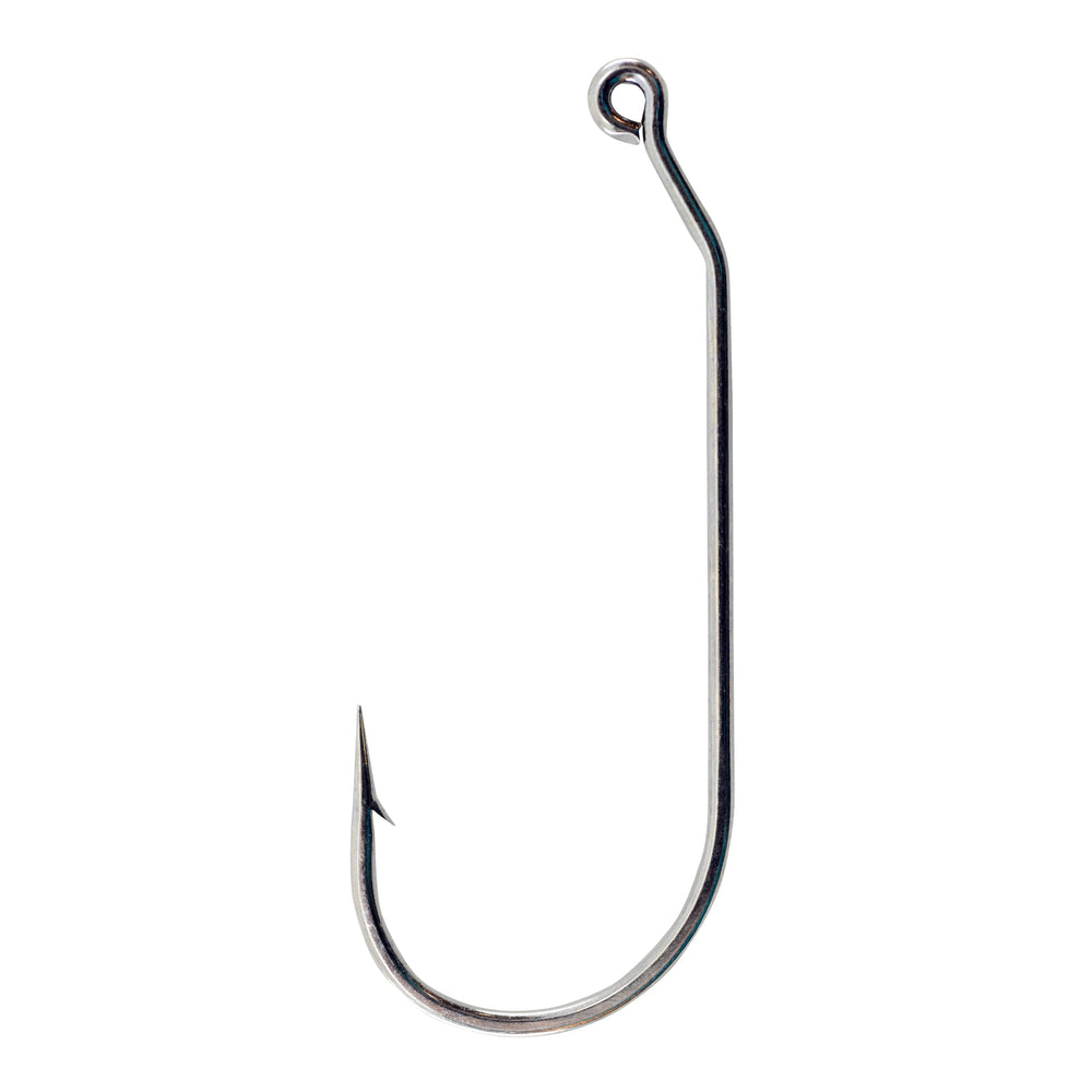 Victory 10886 jig hook in black nickel with a 30° round bend for durable fishing