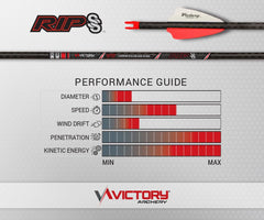 Victory Archery RIP SS fletched six-pack shows reliable nock alignment and stable steering.