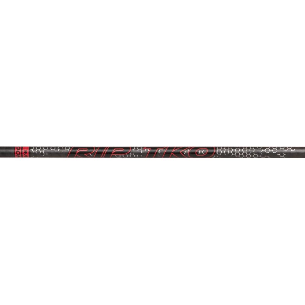 Victory Archery RIP TKO arrow shaft close-up shows precision construction for hunting accuracy.