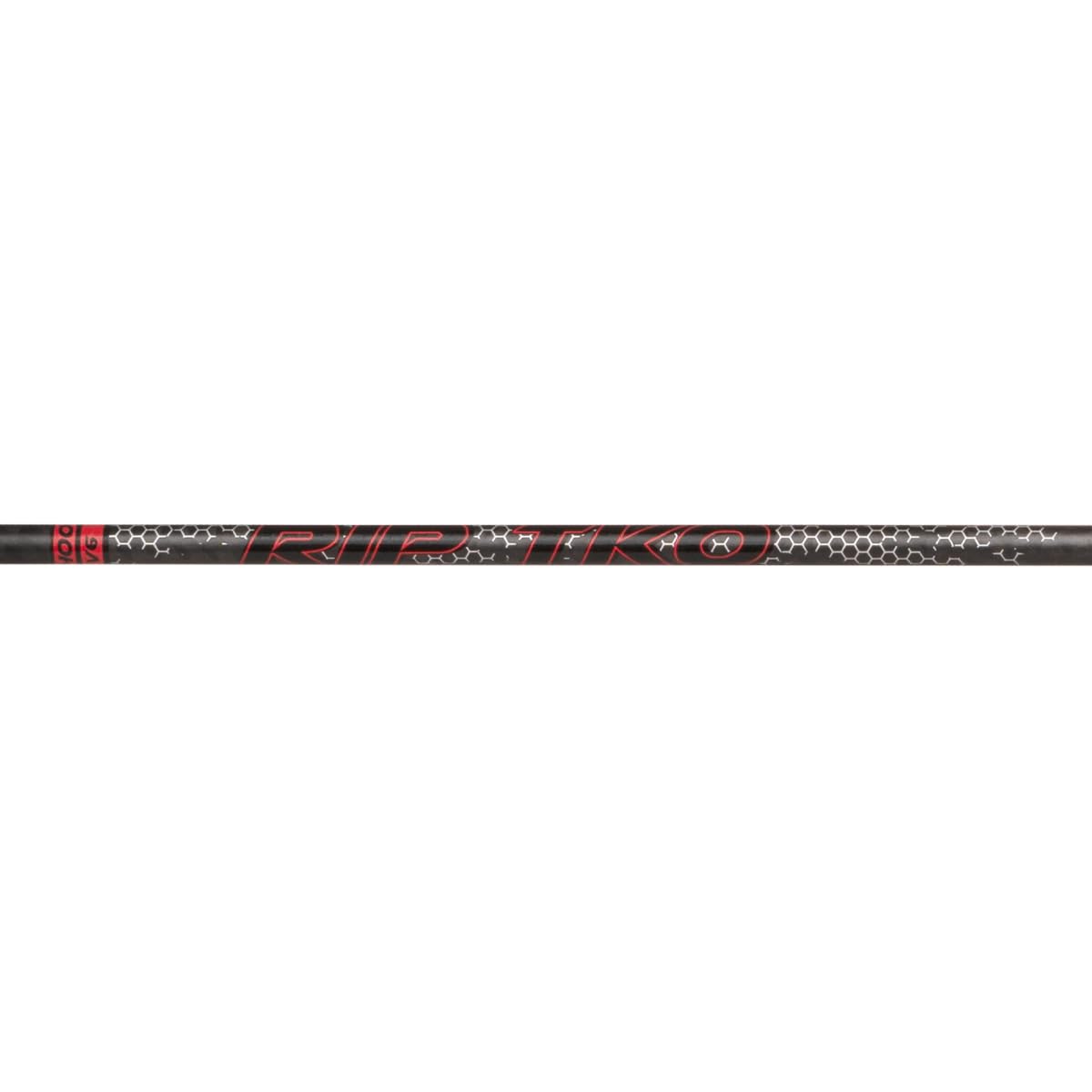 Victory Archery RIP TKO arrow shaft close-up shows precision construction for hunting accuracy.
