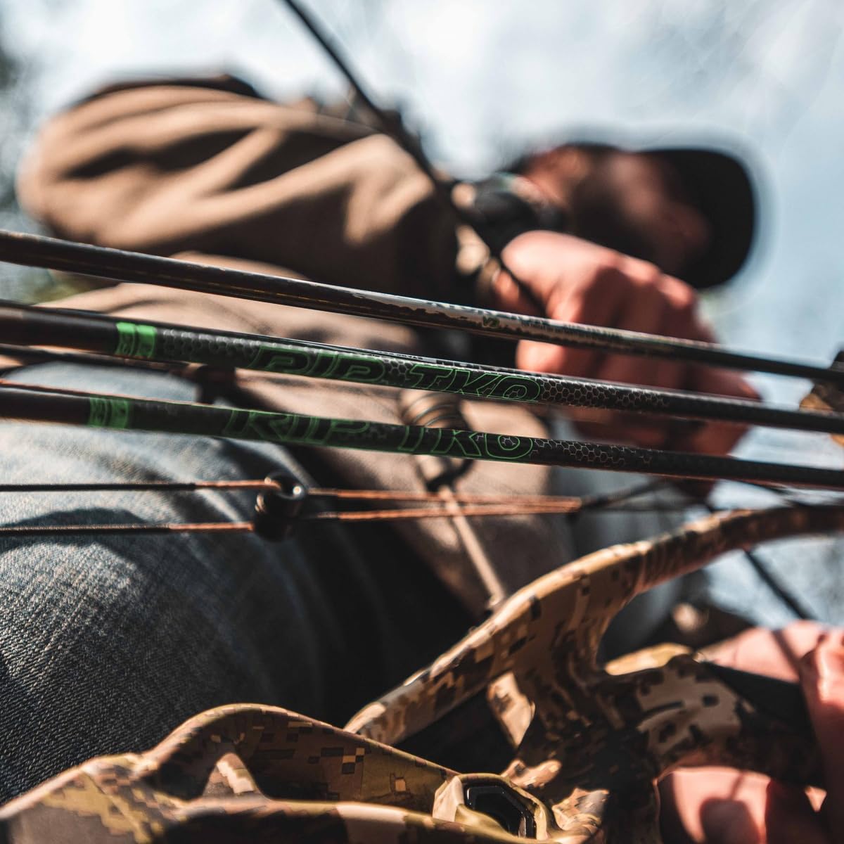 Victory Archery RIP TKO weight-matched arrows help precise groupings.