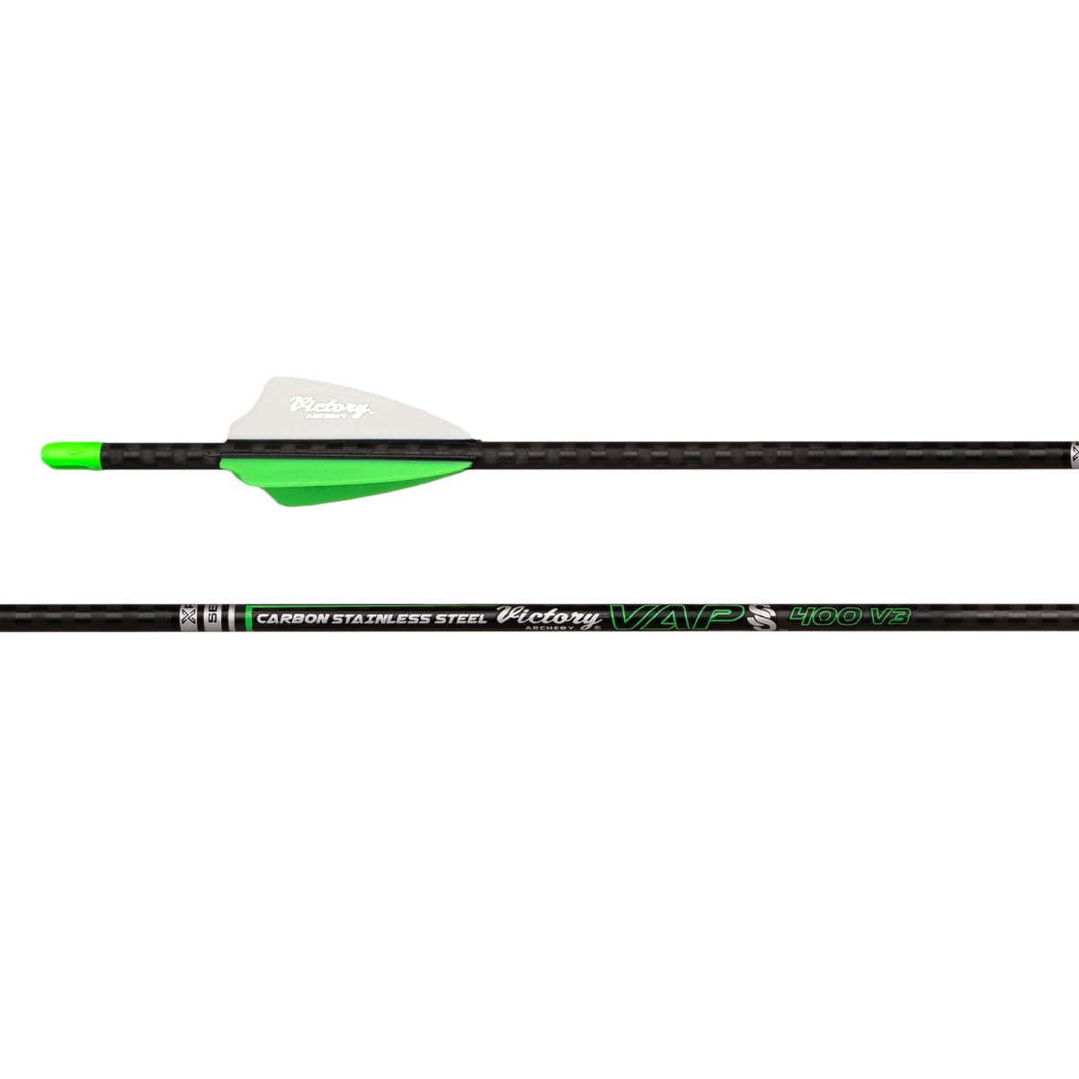 Victory Archery VAP SS micro diameter arrow with insert and nocks for precise field shooting.