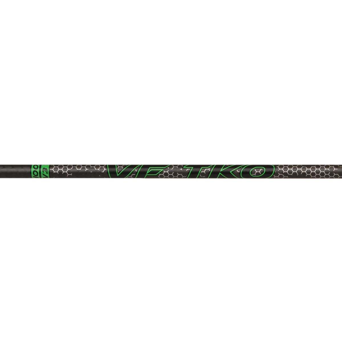 Victory Archery VF TKO 0.245 arrow shaft close-up highlighting carbon fiber strength for speed