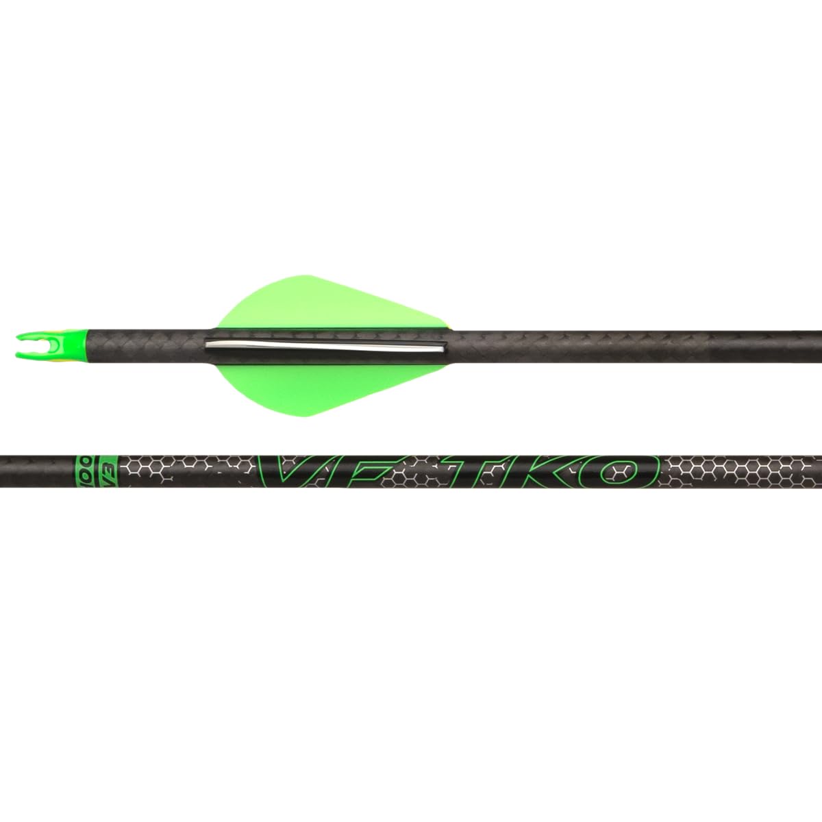 Victory Archery VF TKO 0.245 arrow spine 400 in green, for accuracy and penetration.
