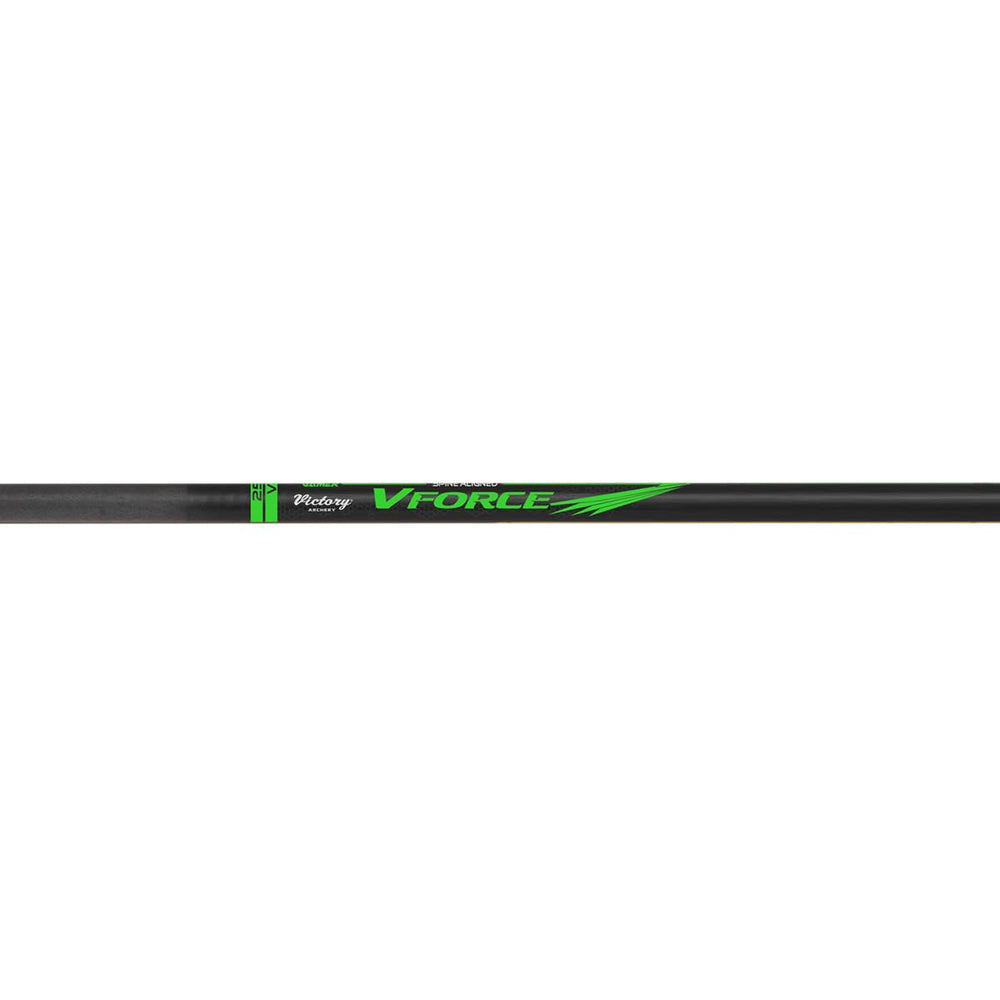 Victory Archery VForce 0.245in spine-500 green arrow for precise, repeatable flight.