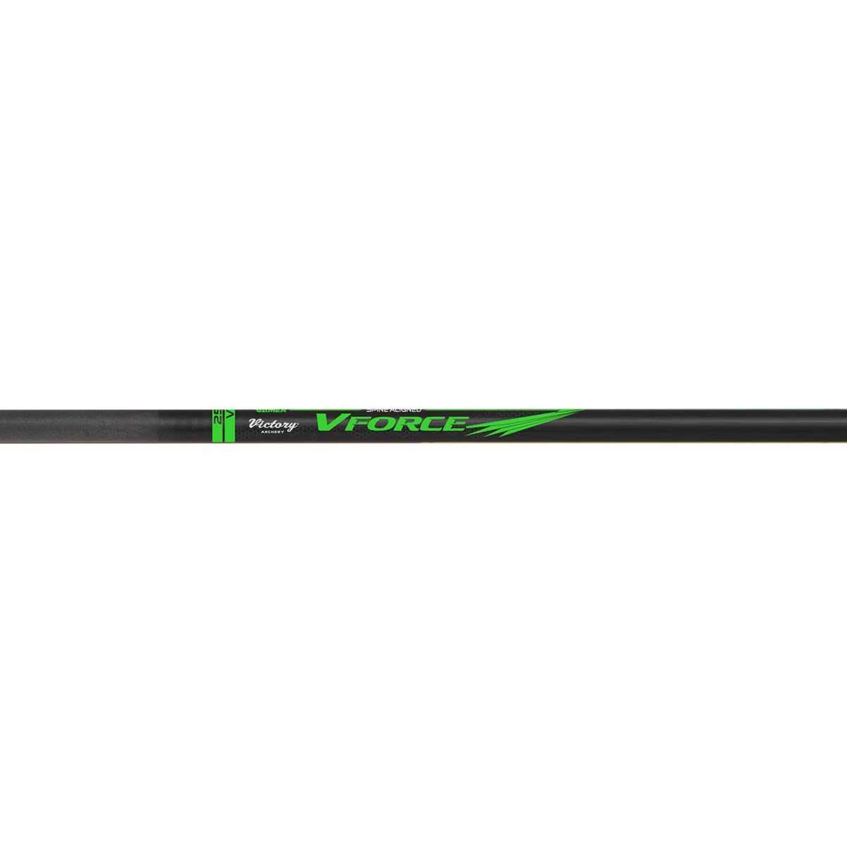 Victory Archery VForce 0.245in spine-500 green arrow for precise, repeatable flight.