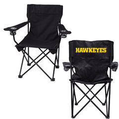VictoryStore Hawkeyes back panel design on camping chair for game-day comfort and team spirit