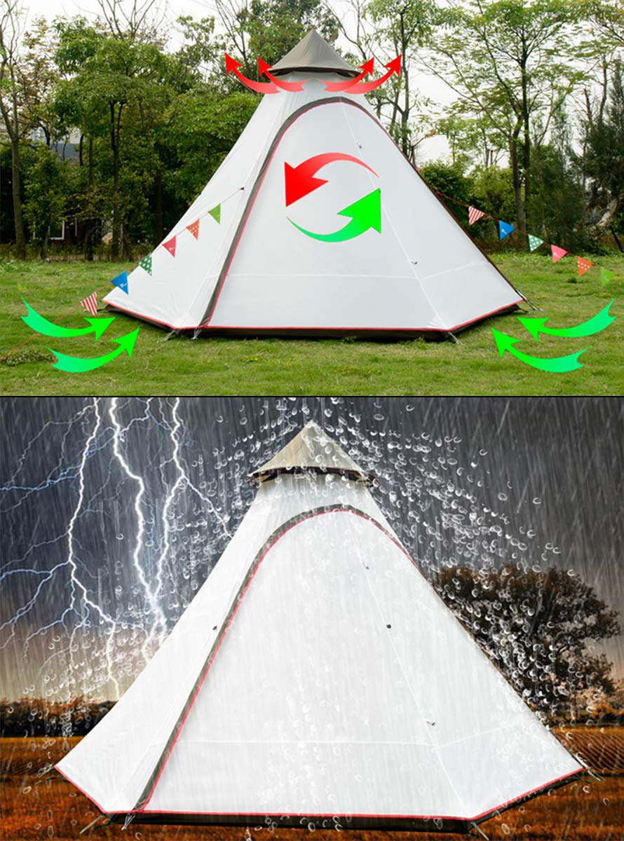 Vidalido 12x10x8 dome waterproof fabric emphasizes rainproof protection during outdoor stays.