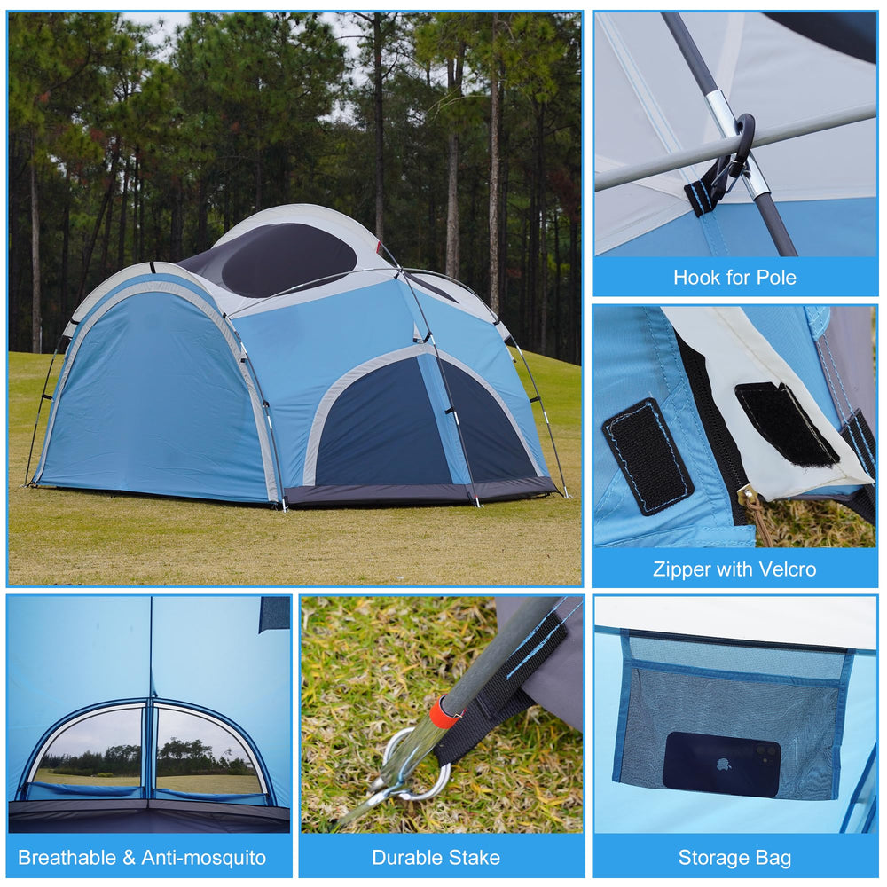 Vidalido interior with gear loft and pockets for organized camping gear