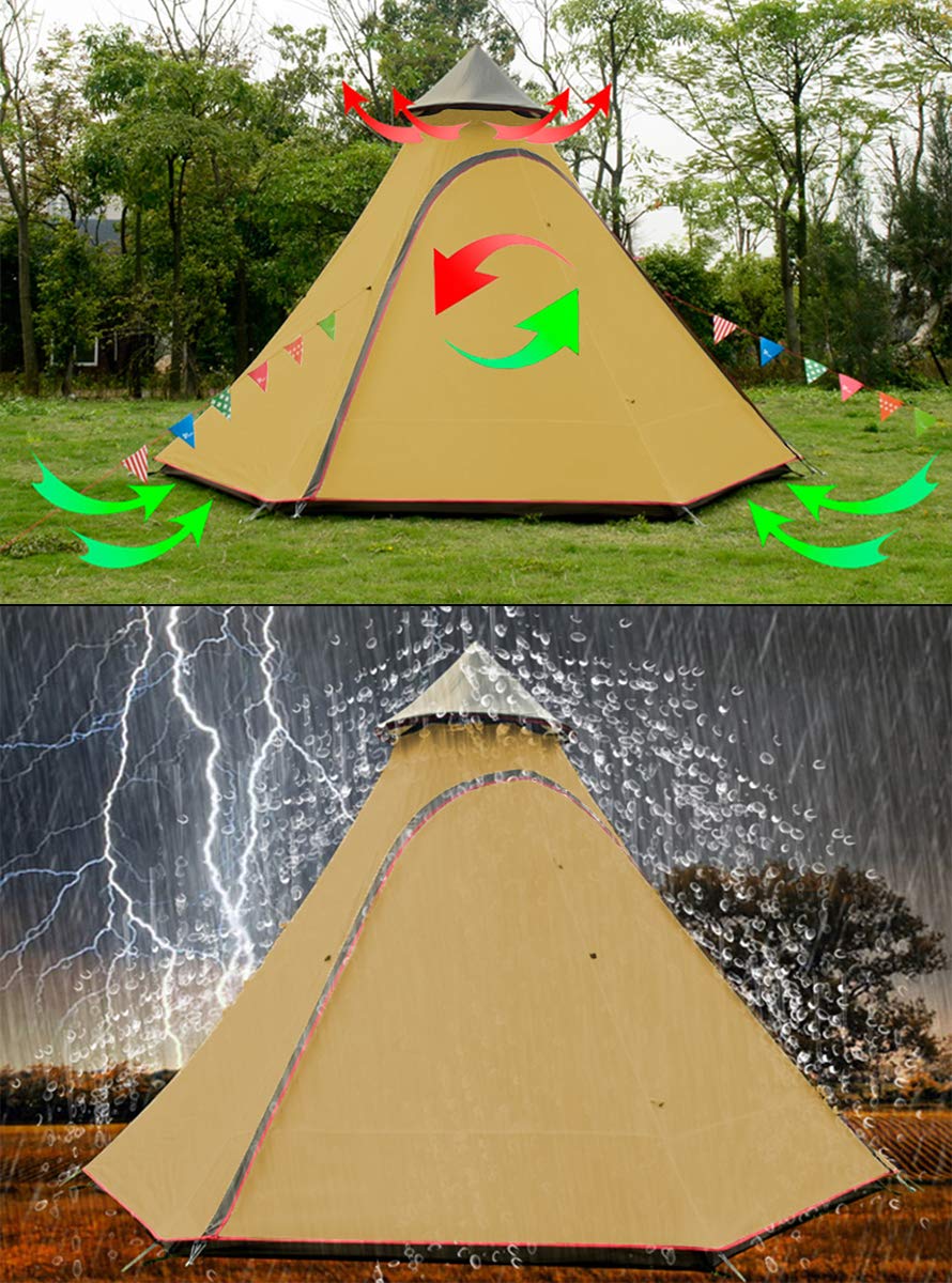 Vidalido tent doors and mesh windows promote airflow while keeping insects out.