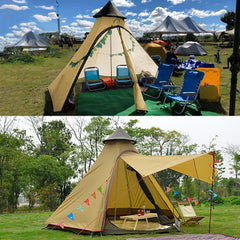 Vidalido dome tent interior highlights ample height and space for comfort.