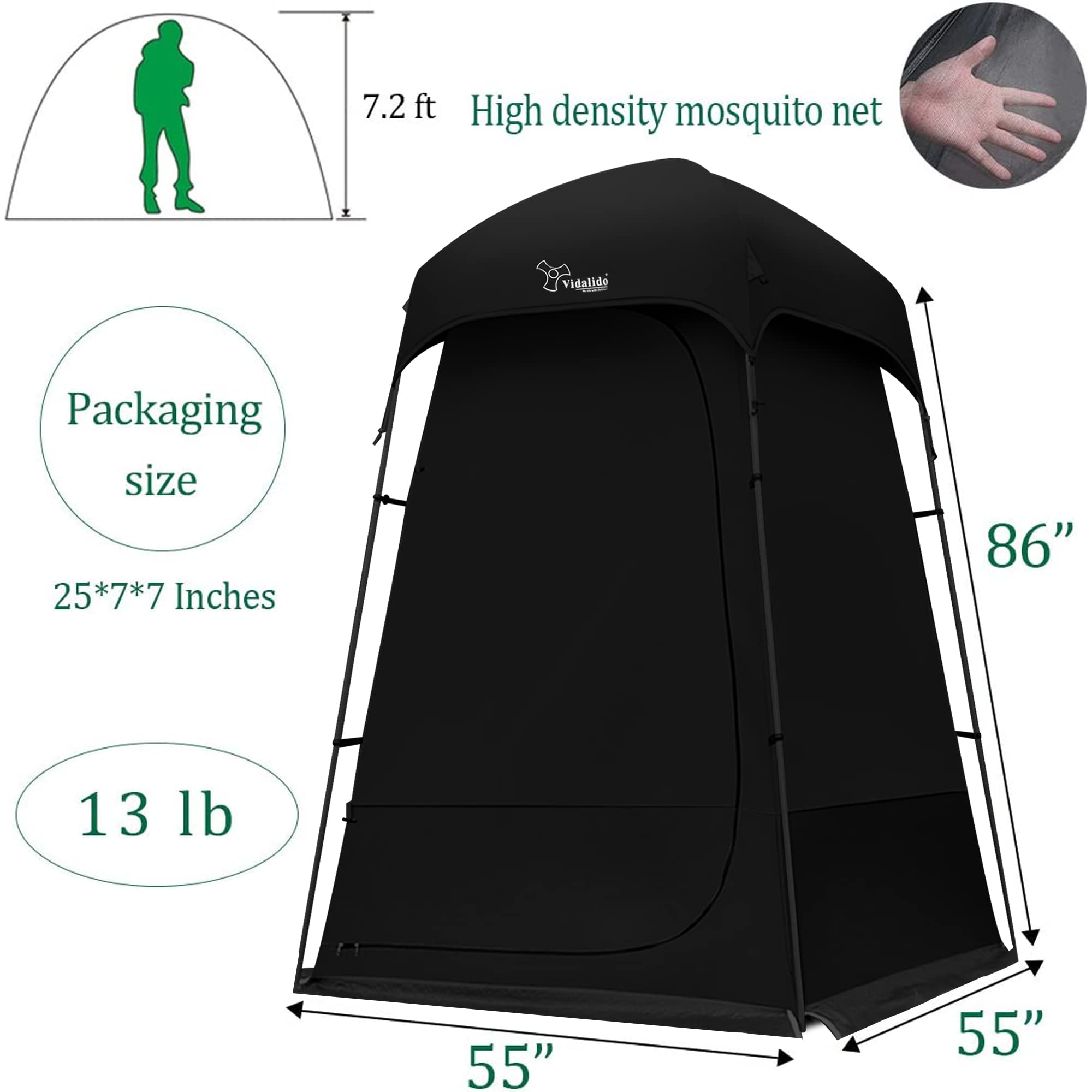 Vidalido backyard privacy tent set up for outdoor changing and shade