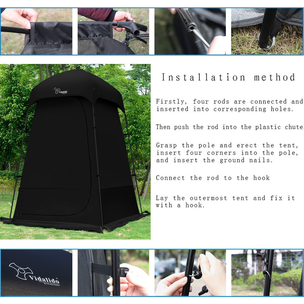 Vidalido campsite privacy shelter ready for campground privacy needs