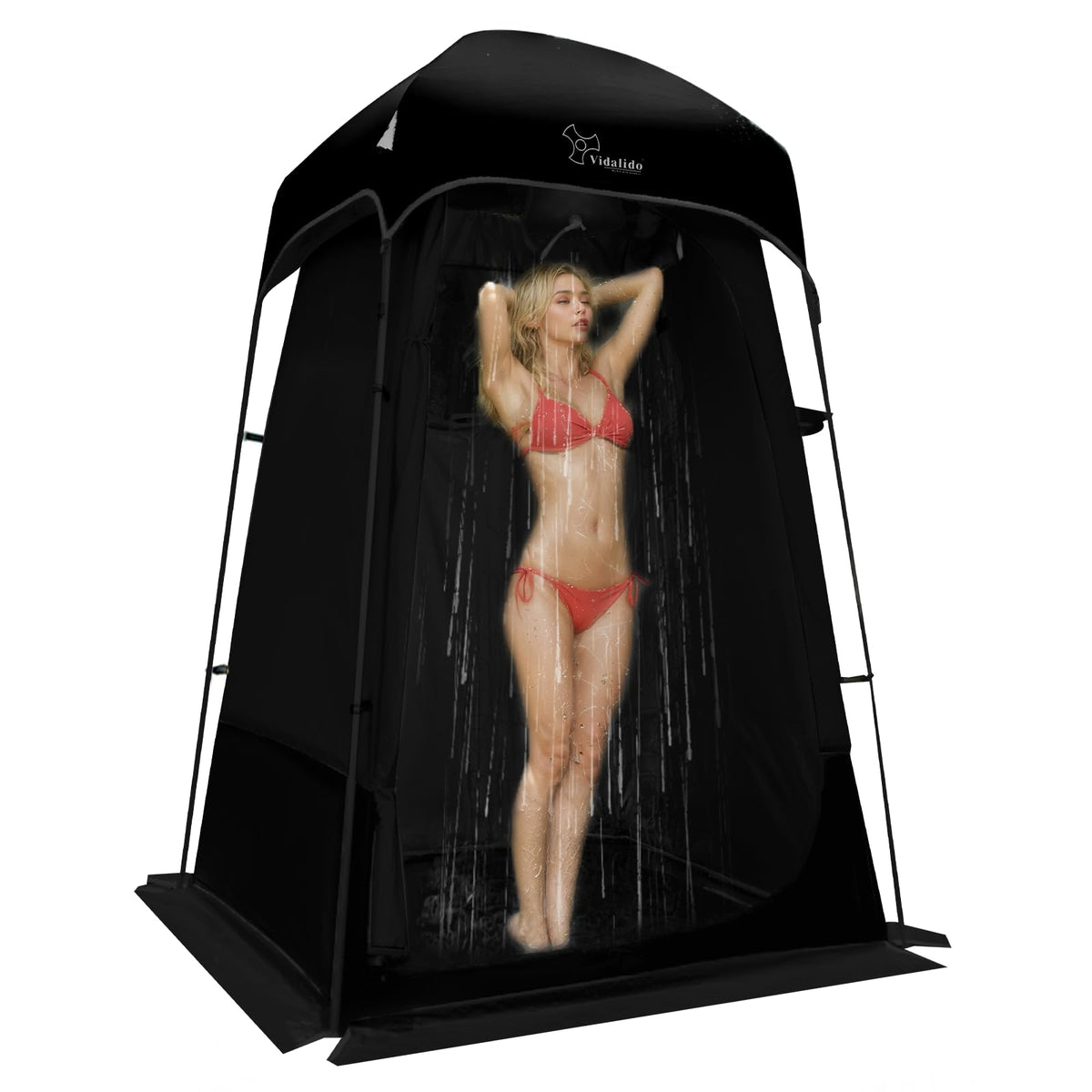 Vidalido outdoor shower tent front view showing private changing space for the beach
