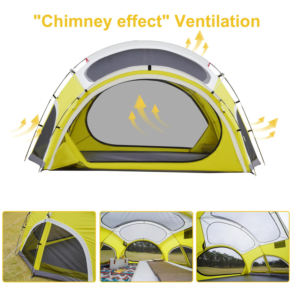 Vidalido tent easy setup with two people outside