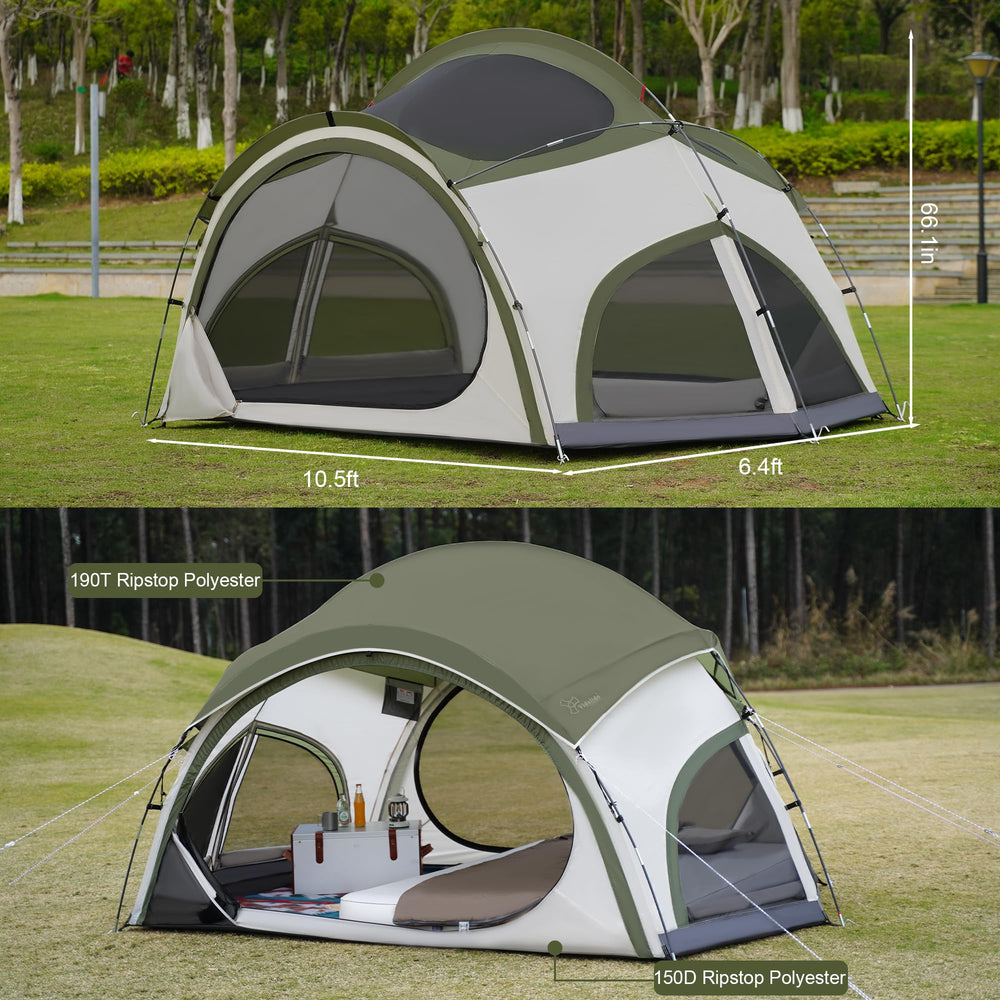Vidalido tent with large mesh doors for airflow and bug protection