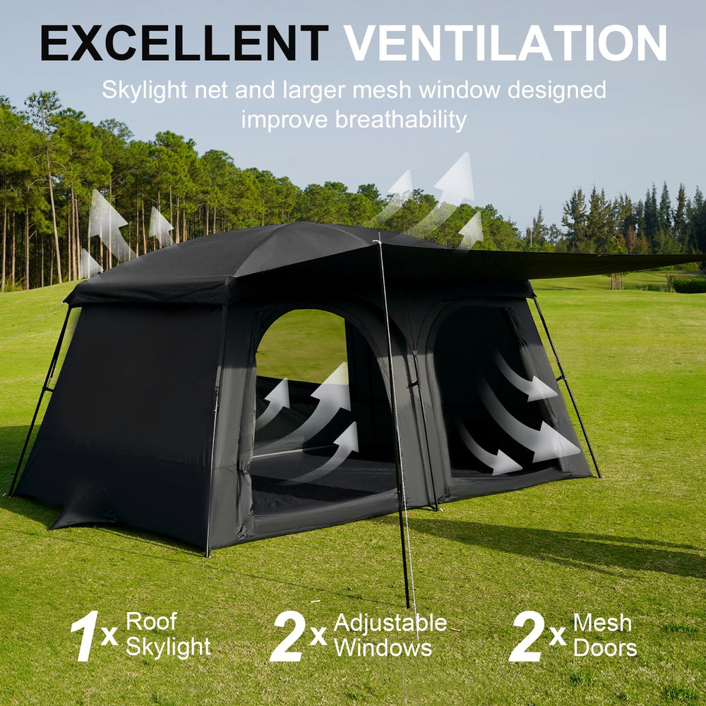 Vidalido Tents breathable mesh windows improve airflow and bug-free views.