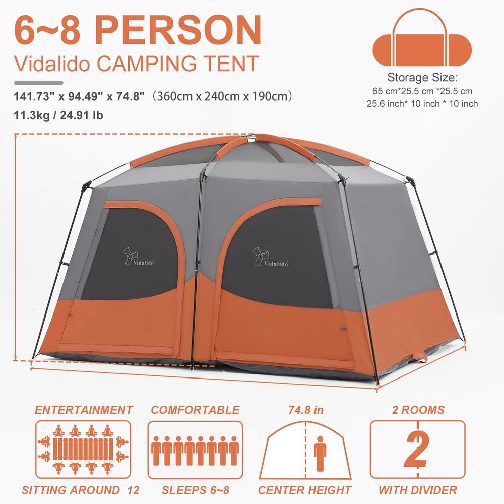 Vidalido Tents extended vestibule provides extra storage and shelter.