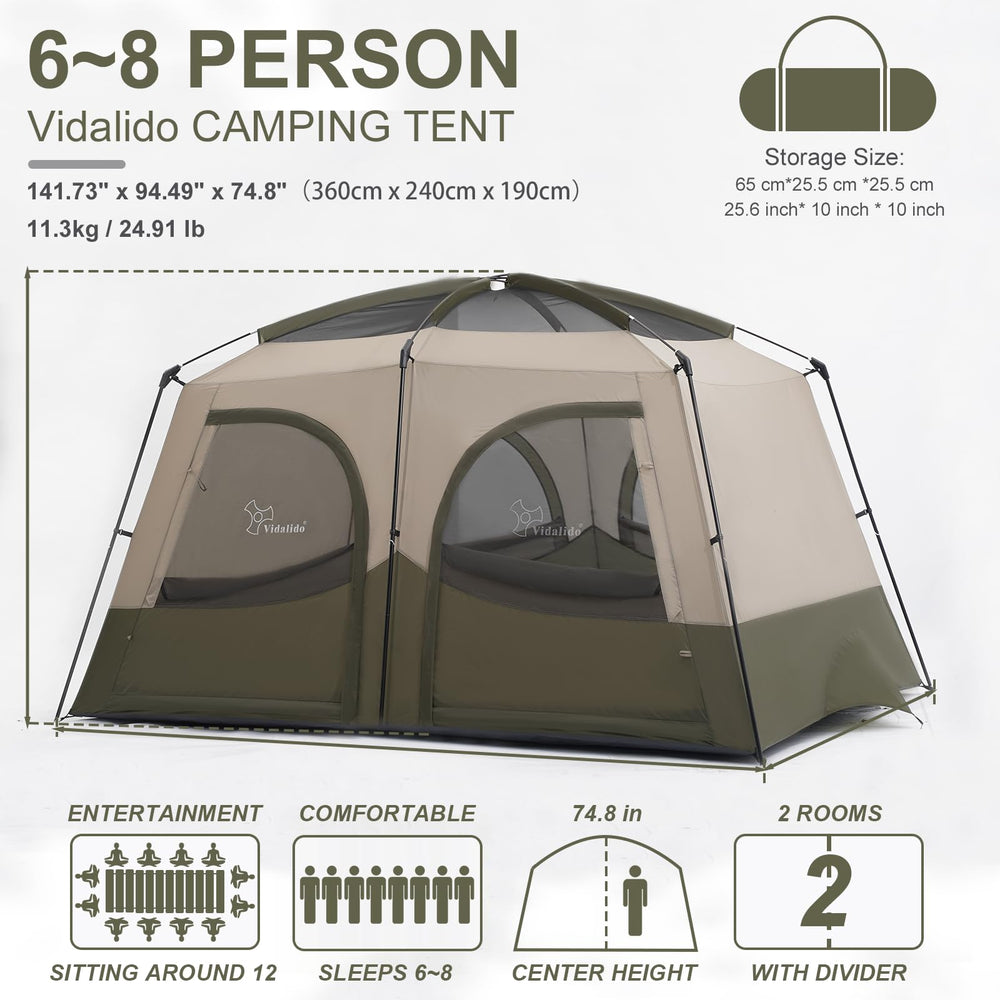 Vidalido Tents extended vestibule provides extra shelter and storage