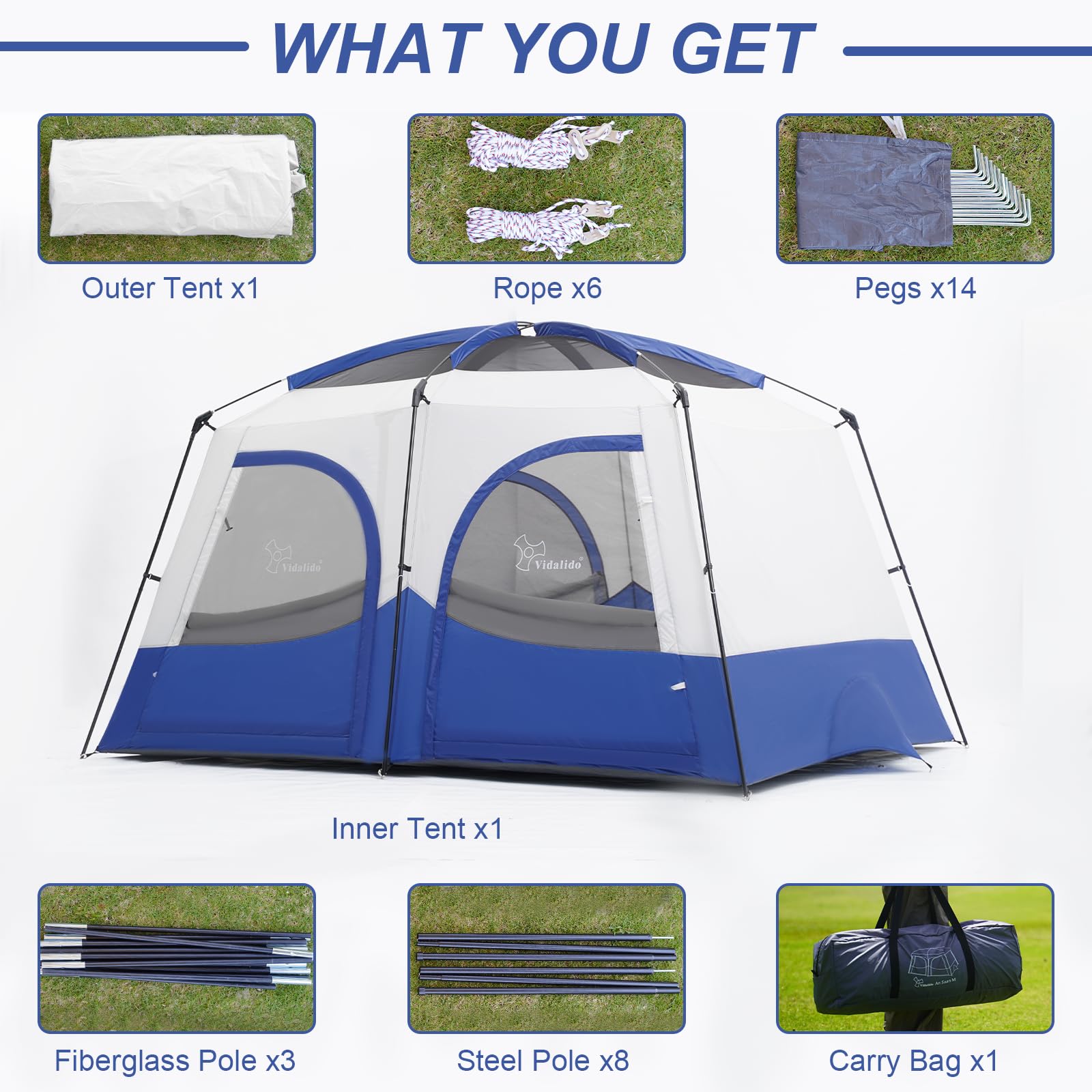 Vidalido Tents interior lamp hooks simplify night lighting