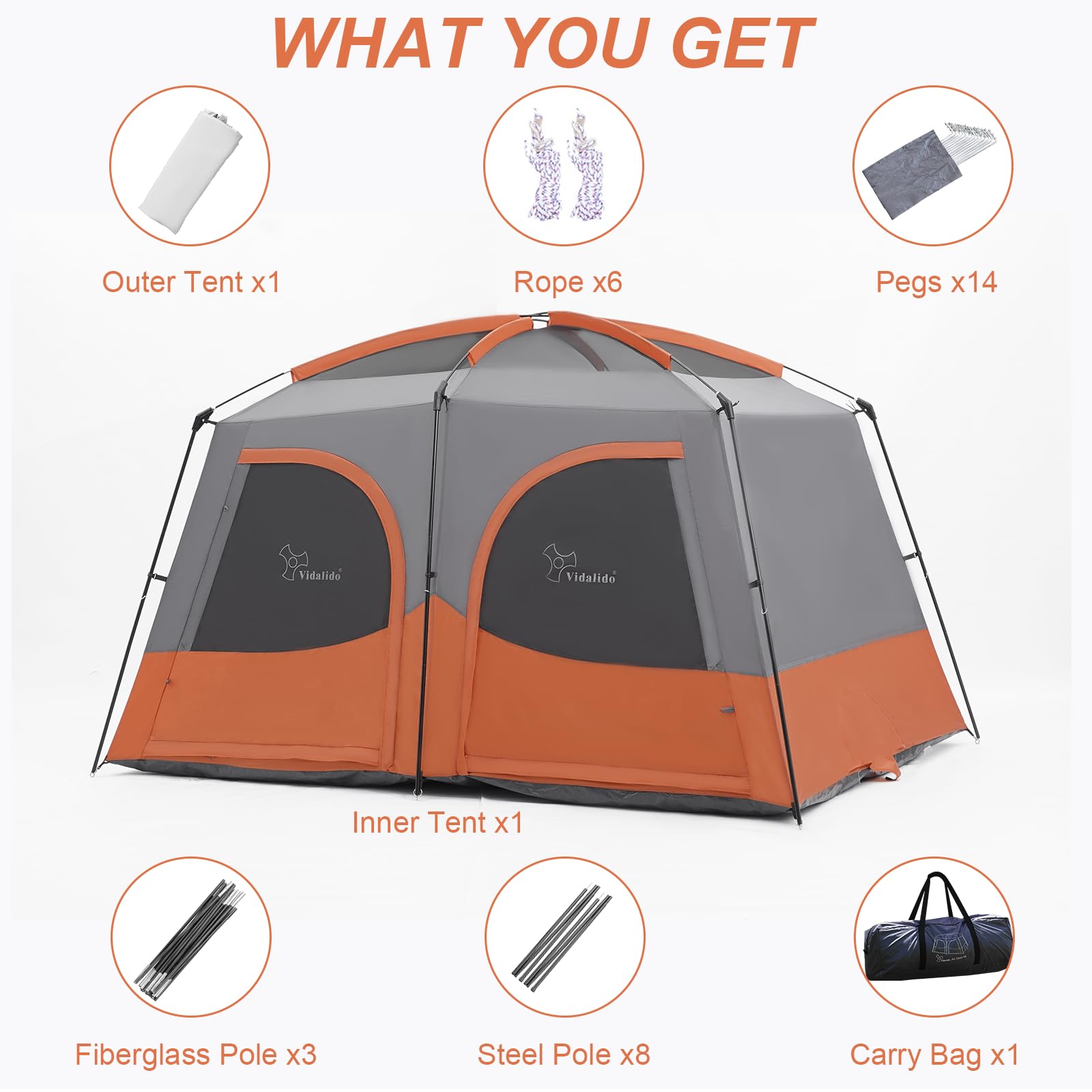 Vidalido Tents interior lamps hooks for organized lighting