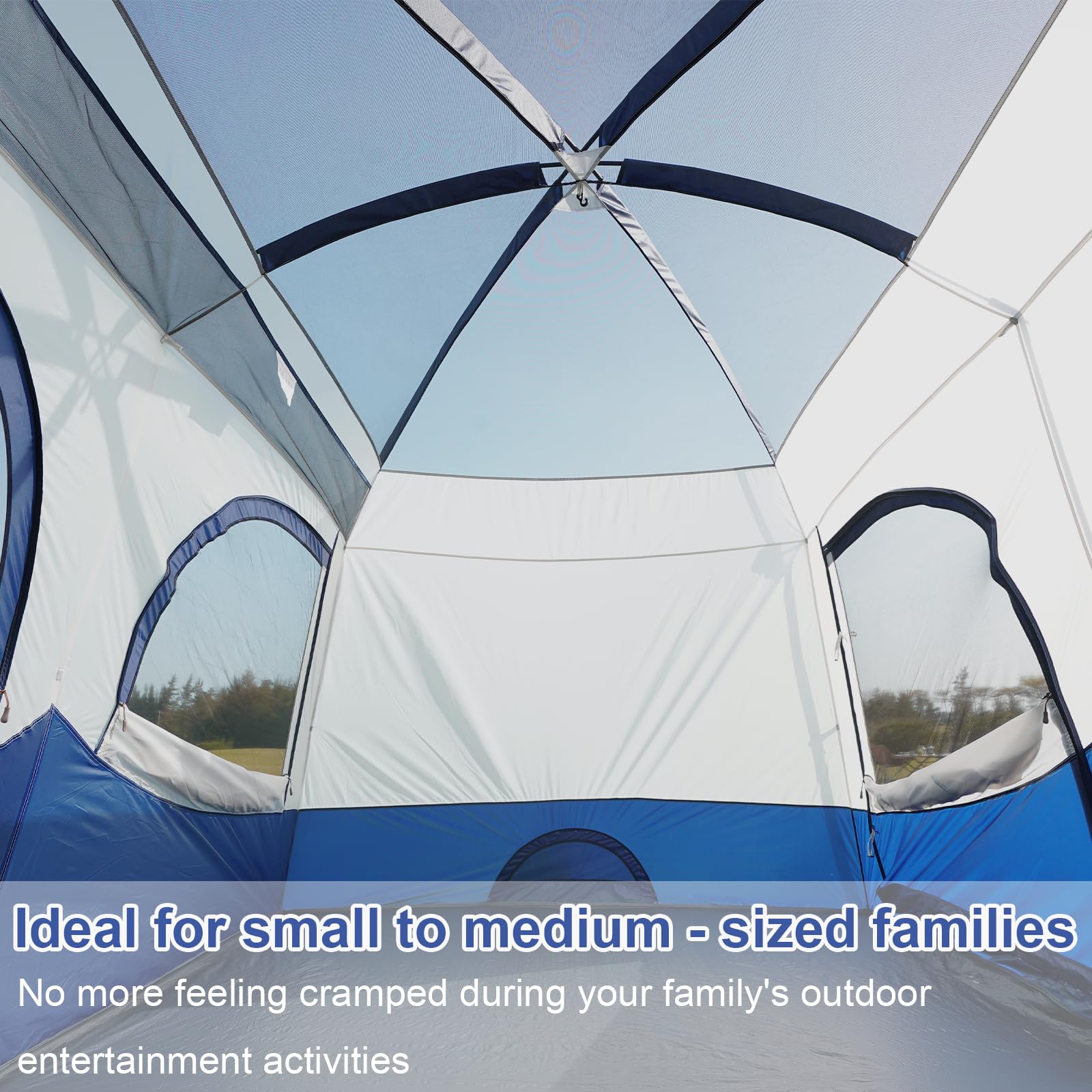 Vidalido Tents breathable mesh windows improve airflow and reduce condensation
