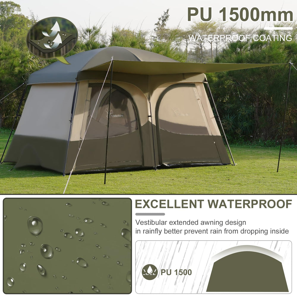 Vidalido Tents reinforced poles resist strong winds for stability