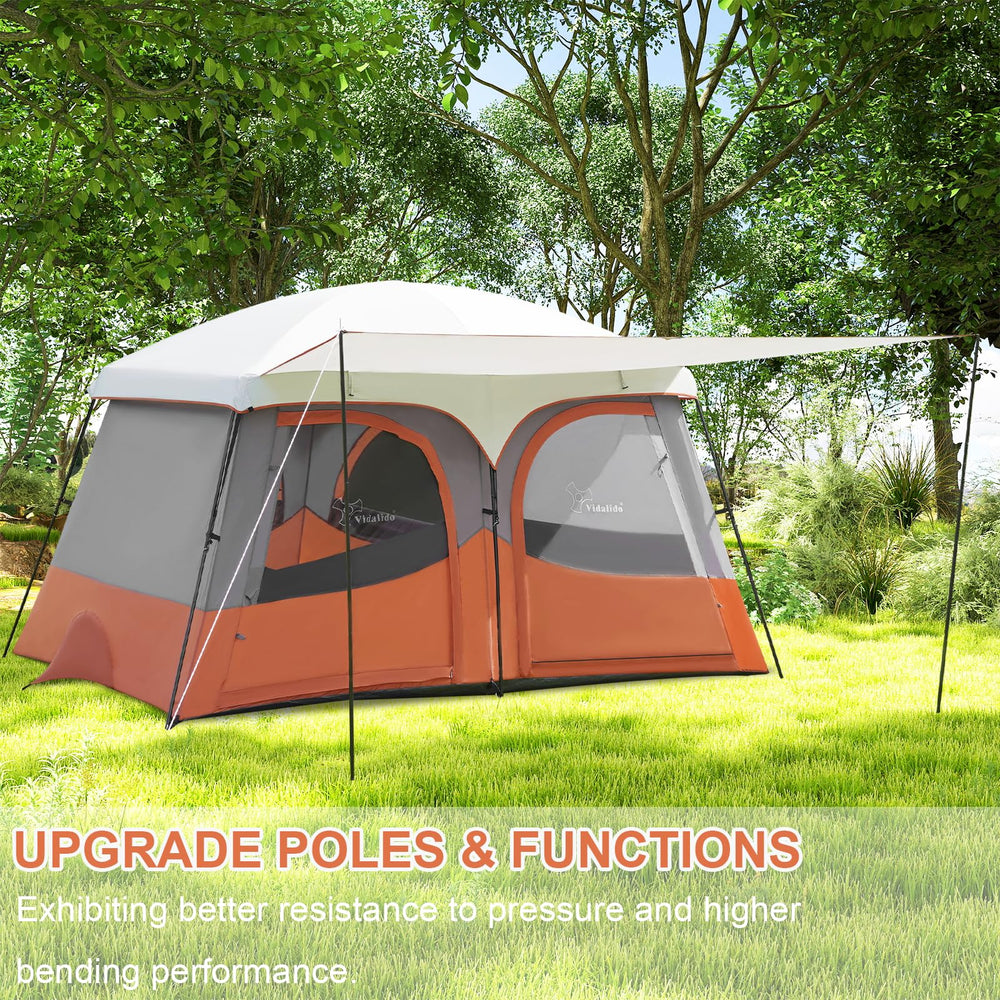 Vidalido Tents two-room partition keeps sleeping and storage separate.